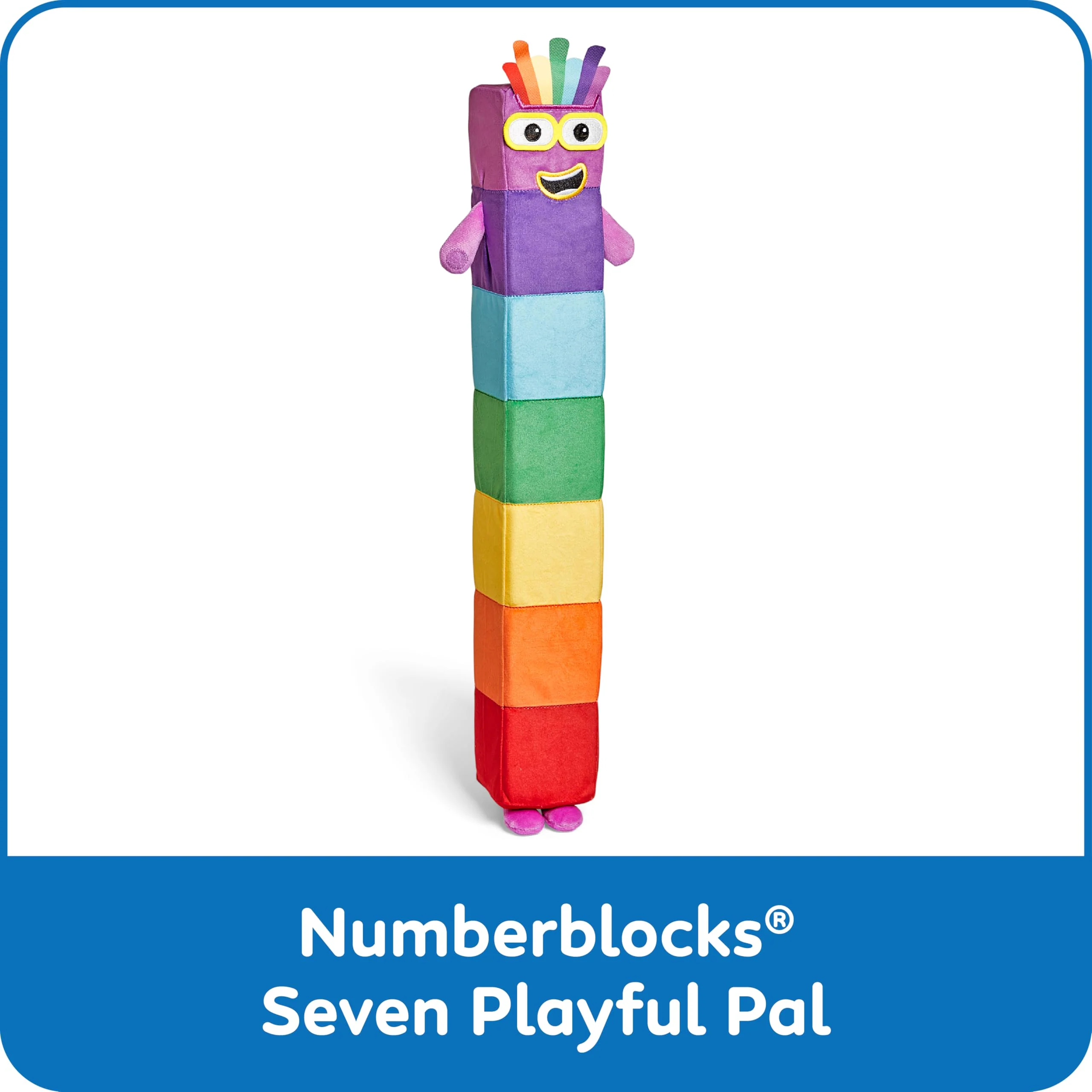 hand2mind Numberblock Seven Playful Pal, Plush Figure Toys, Numbers for Toddlers, Cute Stuffies, Preschool Math Learning Toys, Stuffed Animal, Small Plushies, Counting Blocks, Birthday Gifts for Kids - Image 7