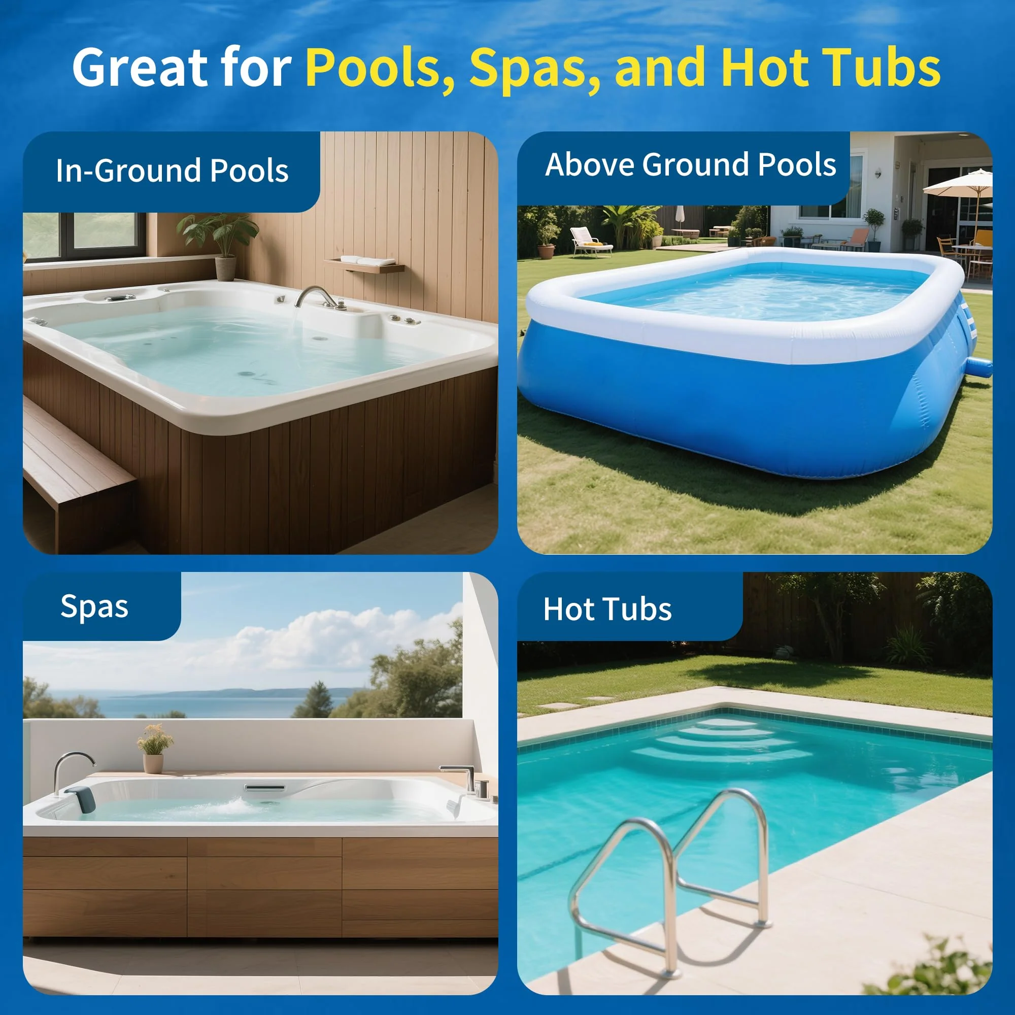 Handheld Pool Vacuum for Inground Pools,Pool Cleaner with Powerful Suction up to 15 gallons/min, Ideal for Leaves and Debris，Pool Vacuum Head for Pools Above Ground and Hot Tubs - Image 3