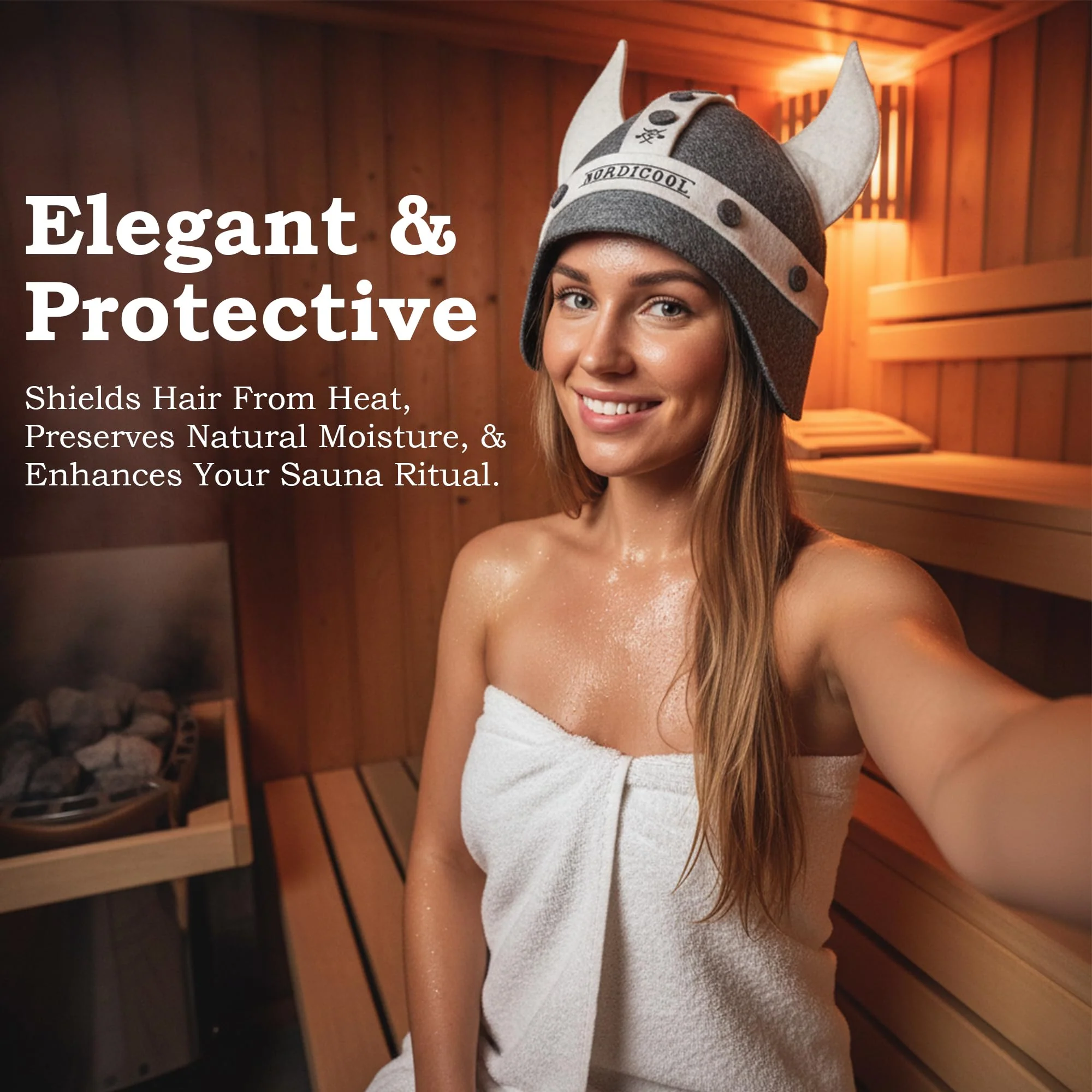 Handmade Premium Wool Sauna Hat – Viking Style Sauna Cap for Men & Women | Natural, Breathable & Eco-Friendly | Comfortable Full-Coverage Fit | Spa, Steam Room, Banya & Bathhouse - Image 2