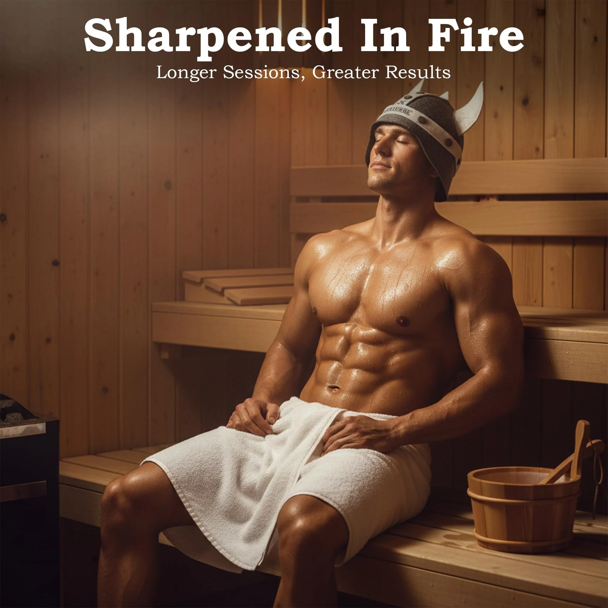 Handmade Premium Wool Sauna Hat – Viking Style Sauna Cap for Men & Women | Natural, Breathable & Eco-Friendly | Comfortable Full-Coverage Fit | Spa, Steam Room, Banya & Bathhouse - Image 4
