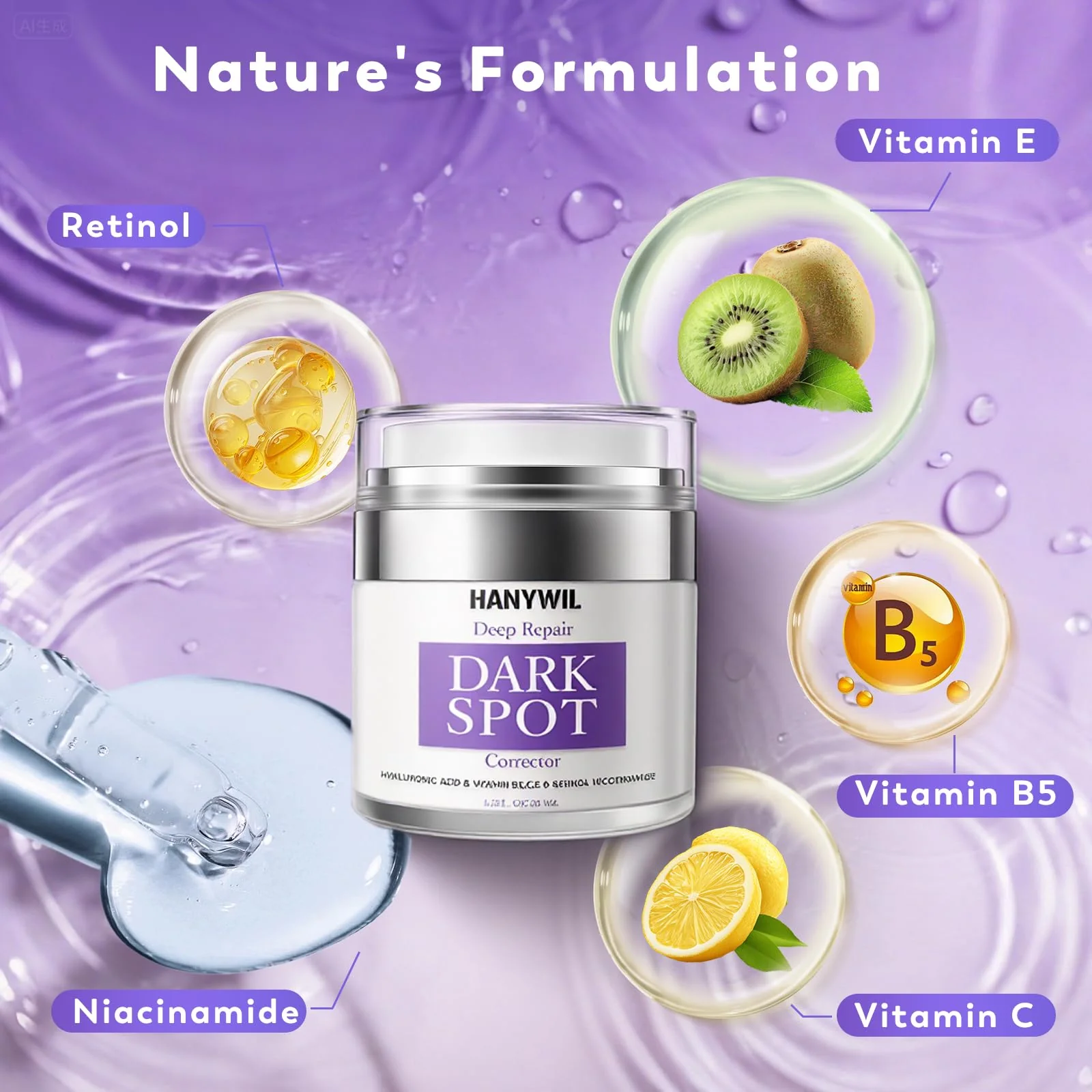 HANYWIL Dark Spot Remover for Face & Body, Remedy for Dark Spots with Natural Ingredients, Dark Spot Corrector Cream and Serum for Skin Care, Treats Freckles, Melasma, Sun Spots, Women & Men,1.7 Fl Oz - Image 6