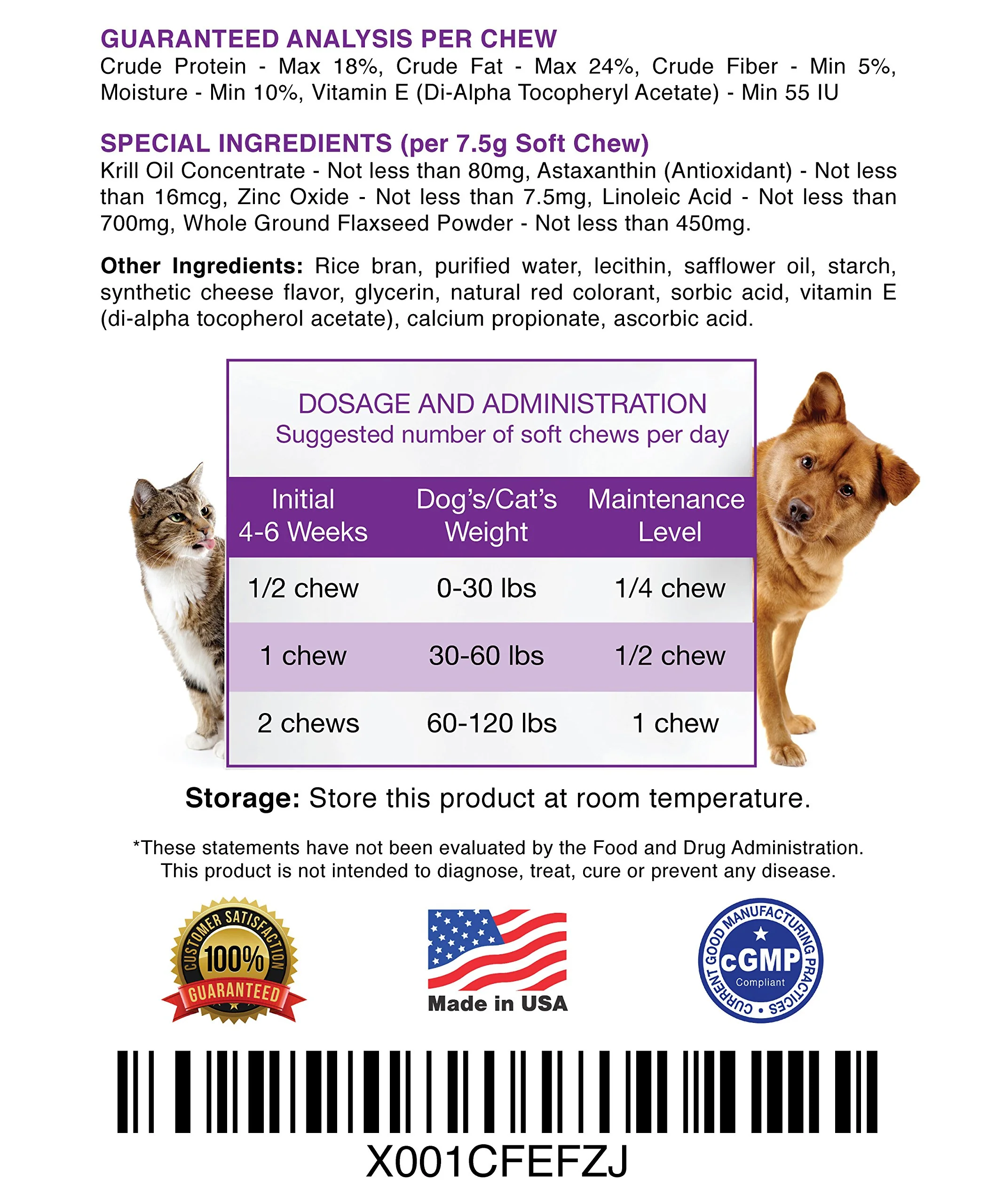 Hanzi Pets #1 Antarctic Krill Oil for Dogs Rich in Omega 3 Astaxanthin Vitamin E Skin and Coat Low Allergens Calories Certified Cgmp Made USA 60 Salty - Image 3