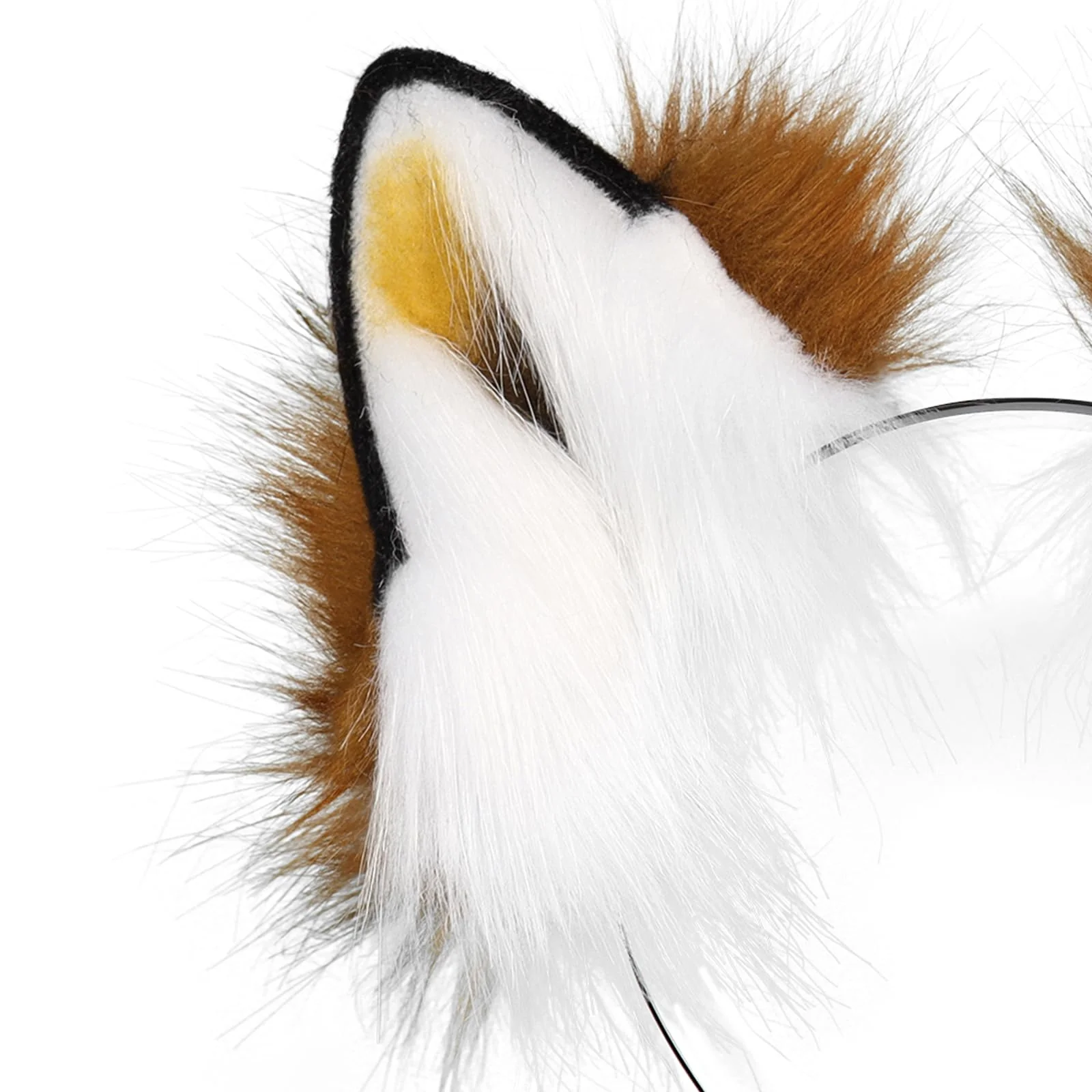 HAOAN Handmade Faux Fur Fox Wolf Ears Headband Halloween Christmas Cosplay Party Costume Accessories - Image 3