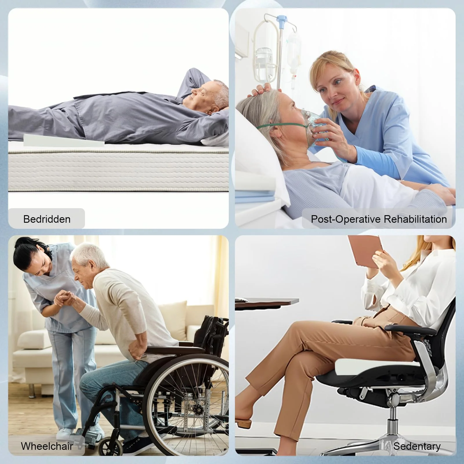 Hapeisy Bed Sore Cushions for Butt, Breathe Freely Fiber Bedsore Pressure Relief Pillow, T Shaped Opening Triangular Slope Design, Anti Decubitus Cushion for Elderly, Bedridden, Disabled (Yellow) - Image 8