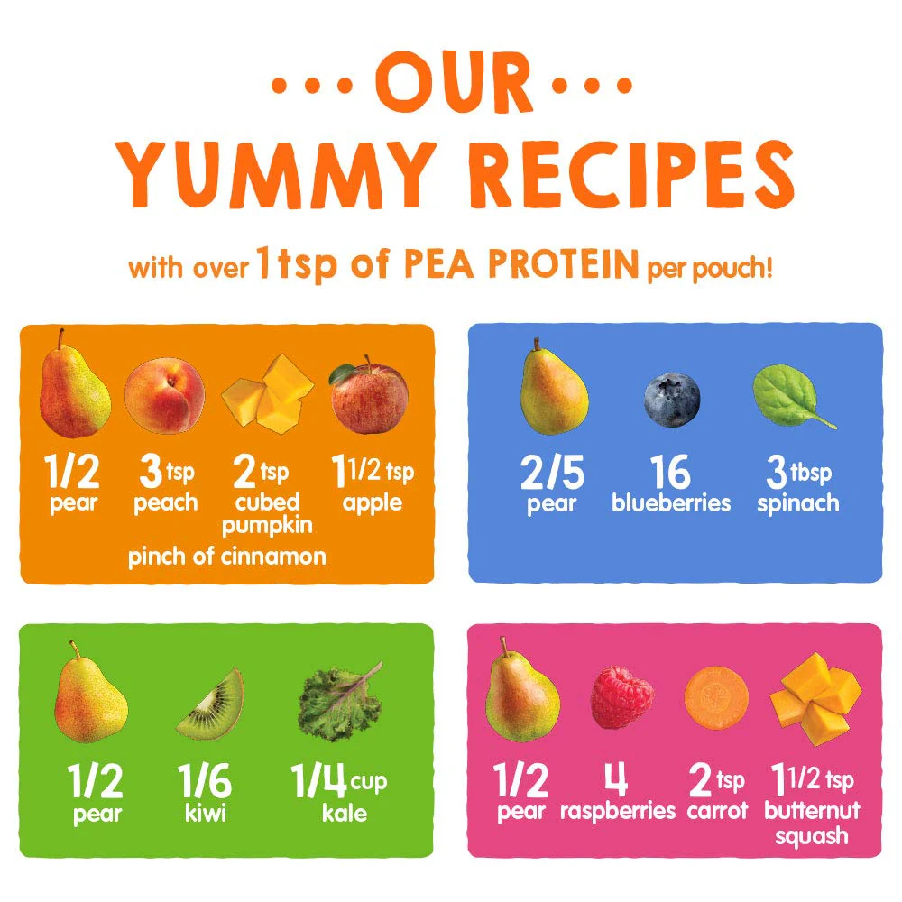 Happy Tot Organics Stage 4 Baby Food Pouches, Gluten Free, Vegan Snack, Fiber & Protein Fruit & Veggie Puree, Fruit & Veggie Variety Pack, 4 Ounce (Pack of 16) - Image 5