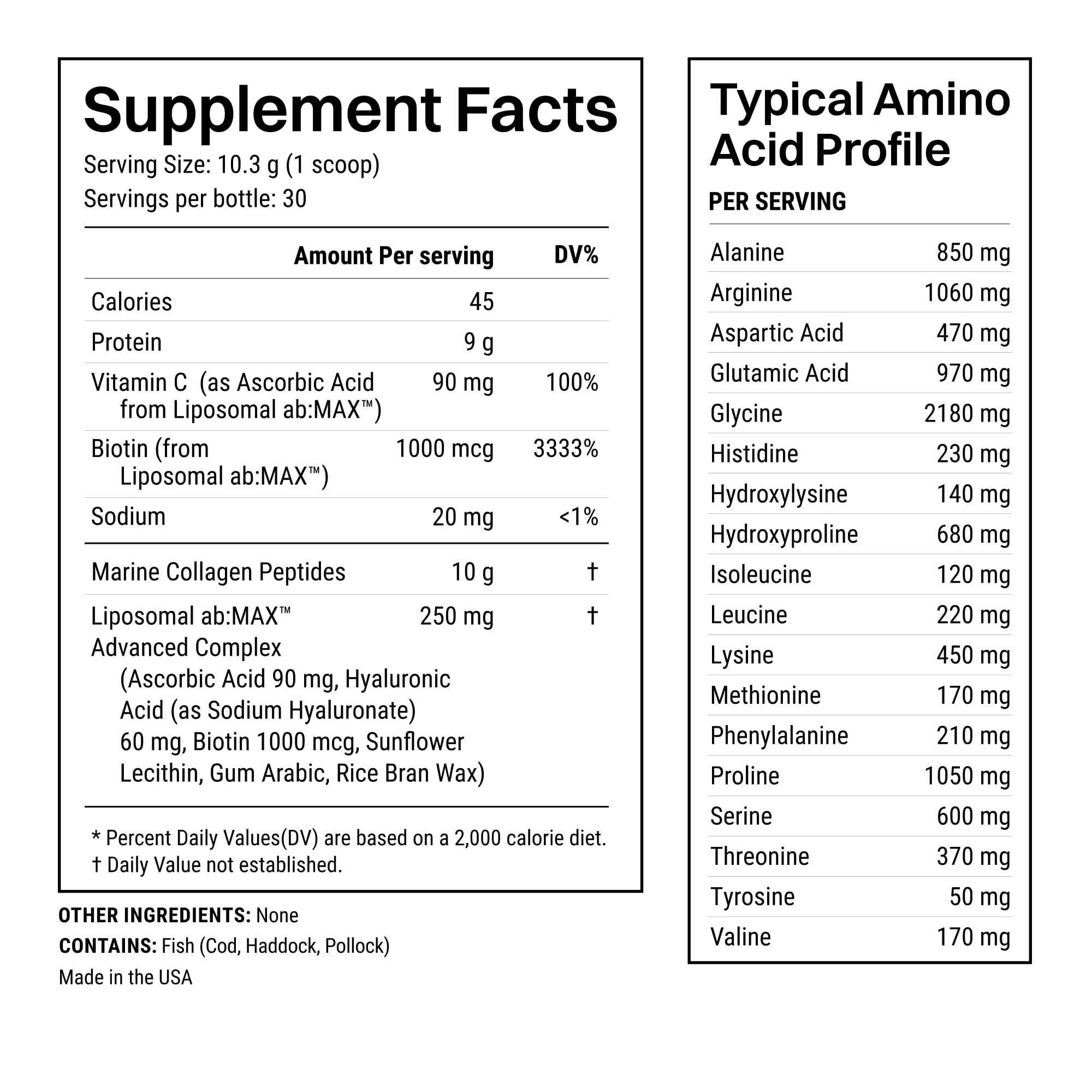 Haroutine Advanced Marine Collagen Powder Plus Liposomal Vitamin C, Hyaluronic Acid & Biotin, Sugar-Free Type I Collagen Supplement for Skin, Hair, Nails, Joint & Gut Health - 30 Servings, Unflavored - Image 7