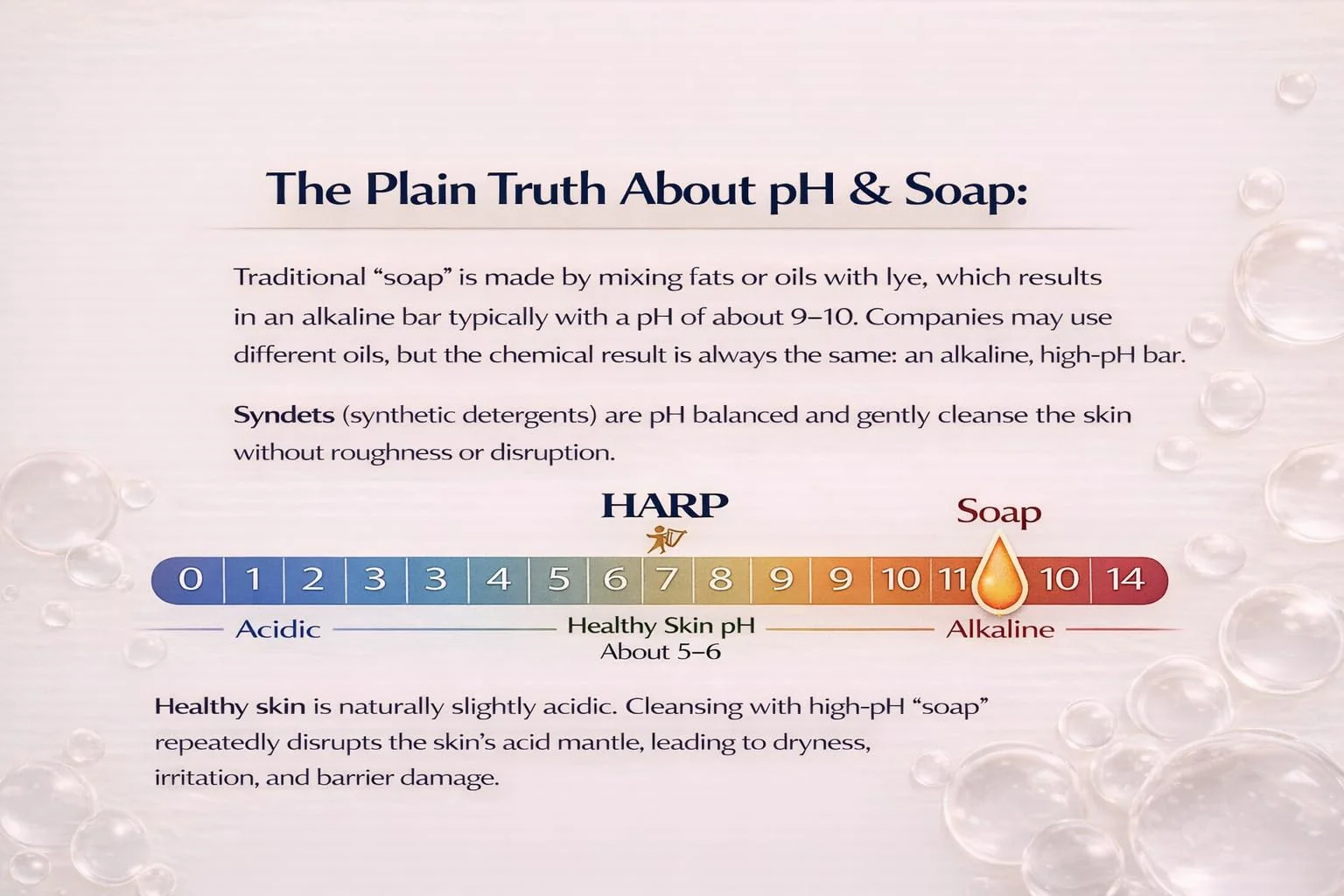 HARP® Fragrance Free Body Wash Bar – pH Balanced (5.0–6.0) Syndet Cleanser, No Lye, Non-Comedogenic, Gentle for Sensitive & Dry Skin, With Shea Butter & Borage Oil. 3-5oz Bars. - Image 8