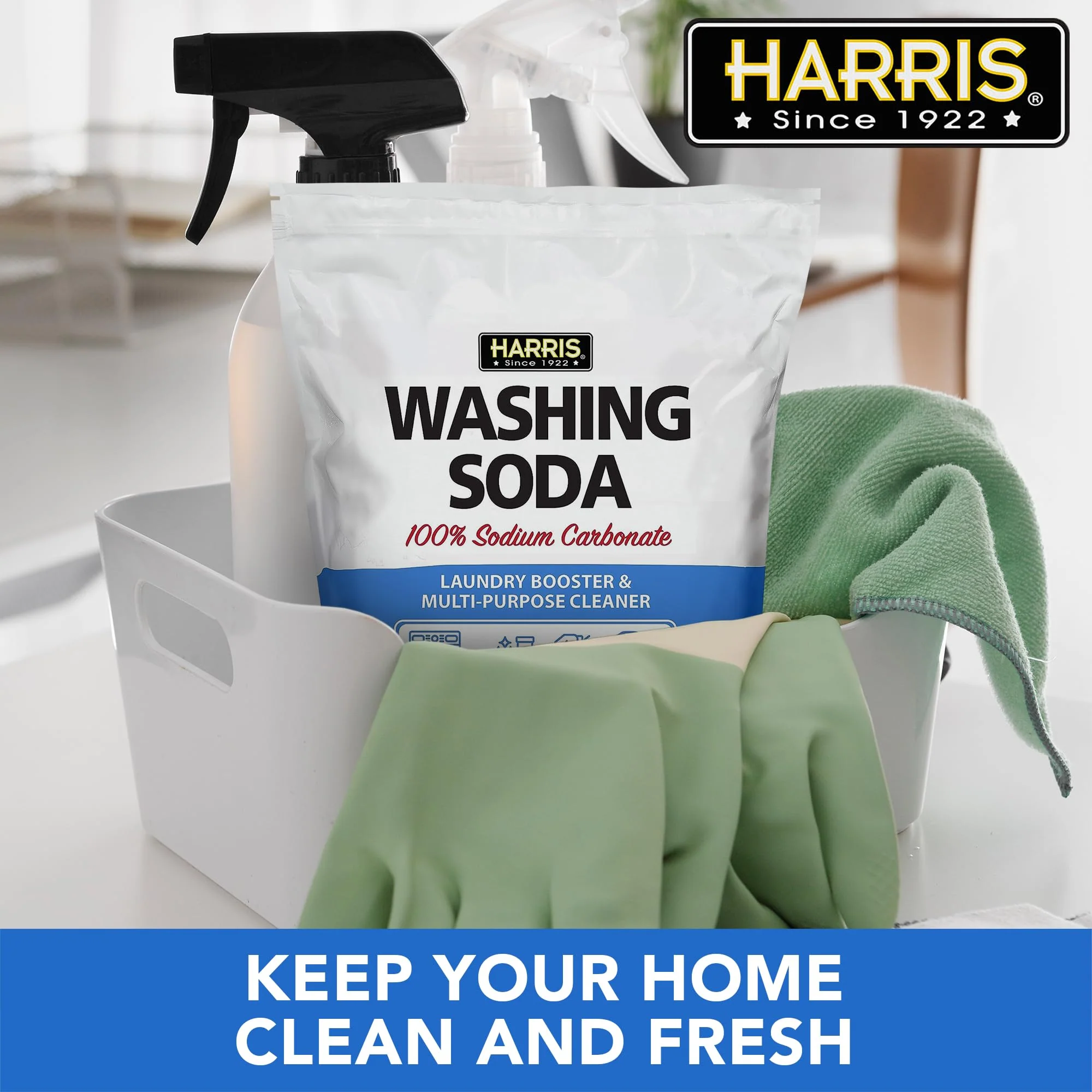 Harris Washing Soda, Sodium Carbonate, Laundry Booster and Multipurpose Cleaner, No Additives or Fragrances, 10lb - Image 4