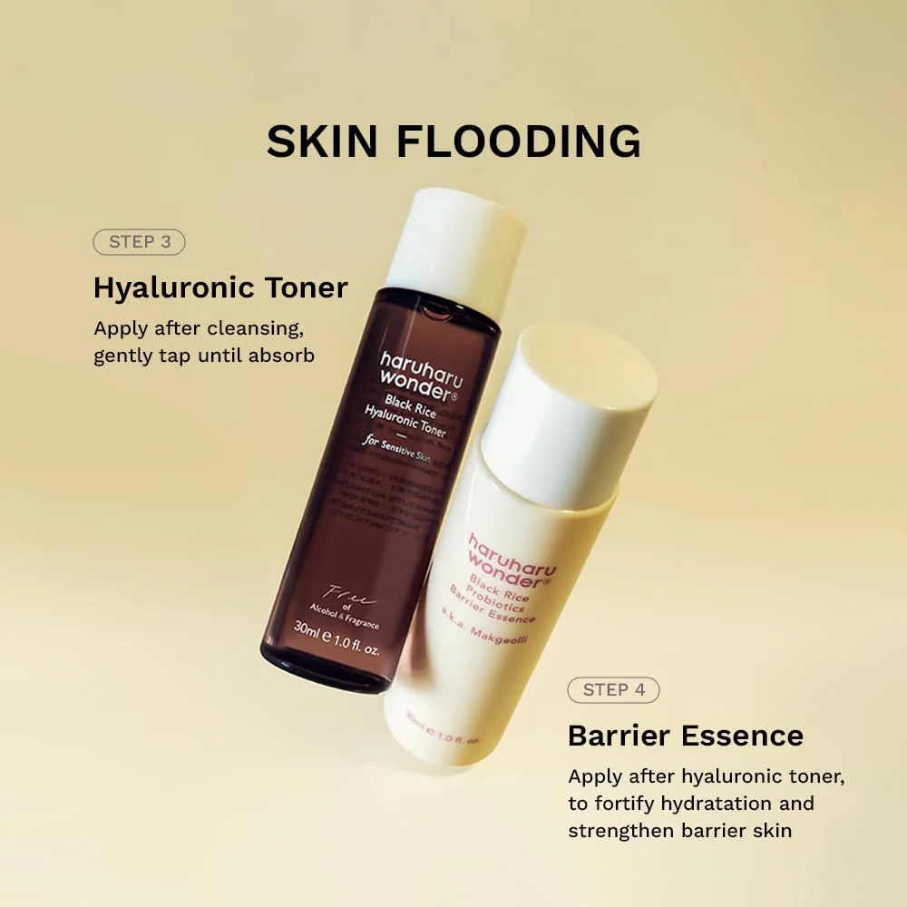 haruharu Wonder Best Glow Trial Kit, Strong, Hydrated, Glowing, Daily Routine, Mini Size, Double Cleansing, Toner, Barrier Essence - Image 8