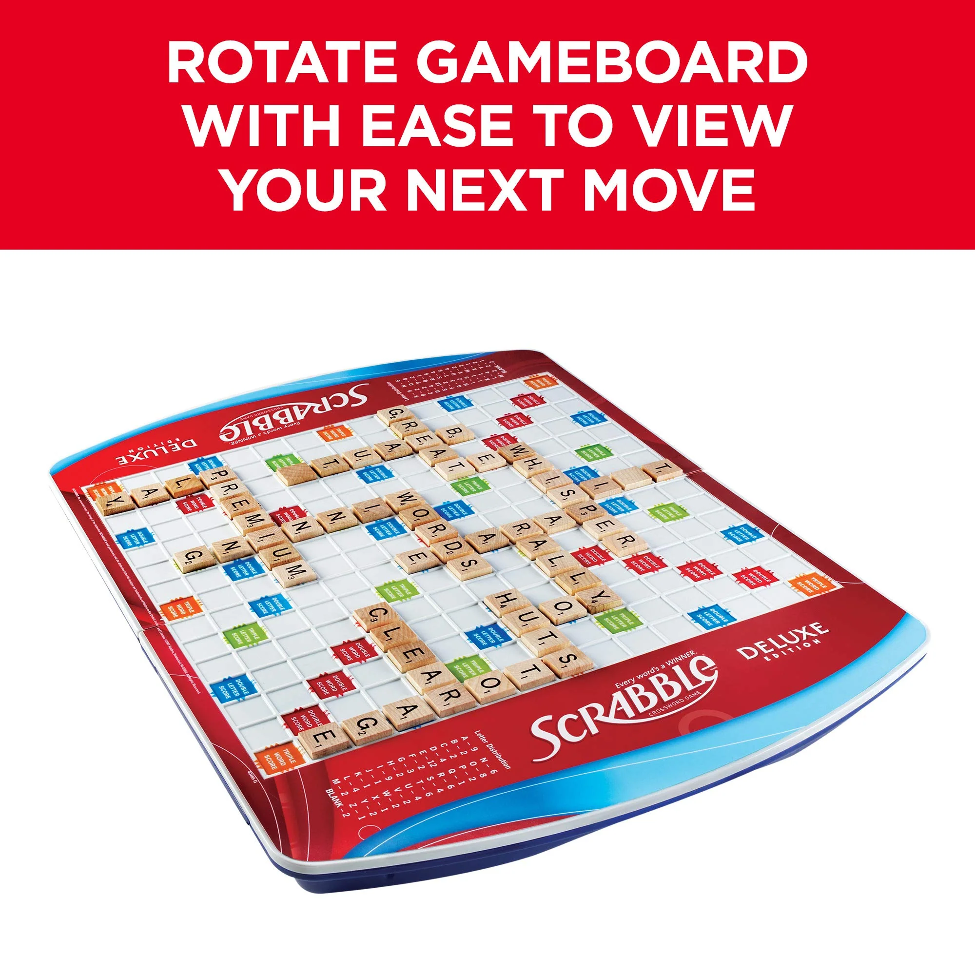 Hasbro Gaming Scrabble Deluxe Edition Board Game, (Amazon Exclusive) - Image 7
