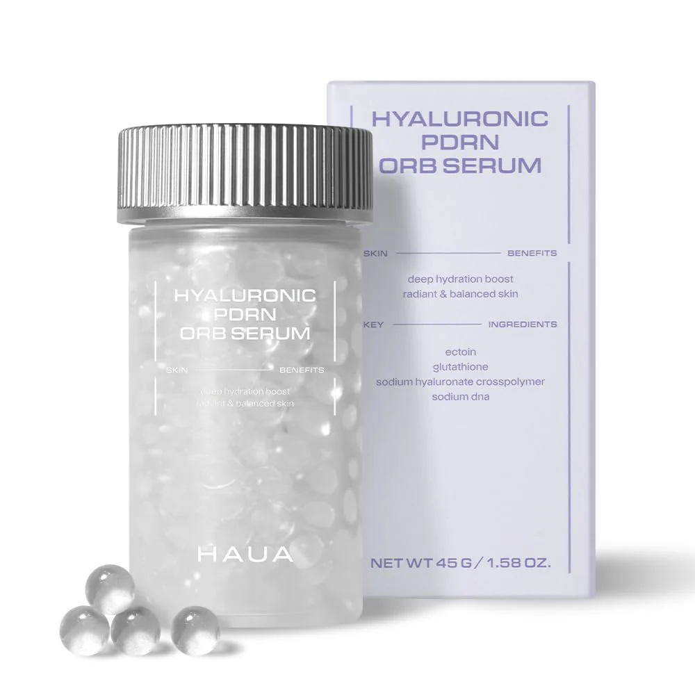 HAUA Hyaluronic PDRN 30,000 ppm Orb Serum, Salmon DNA PDRN, Korean Skincare, Anti-Aging, Skin Repair, Firming, Deep Hydration, Radiance Booster, Wrinkle Care, Gifts for Woman | 1.58 oz
