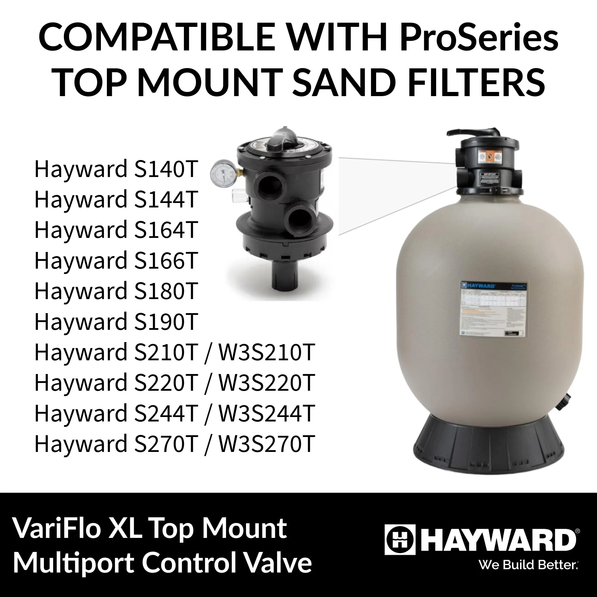 Hayward SP0714T VariFlo Top-Mount Multiport Valve, Black, 1-1/2-Inch-FIP - Image 2