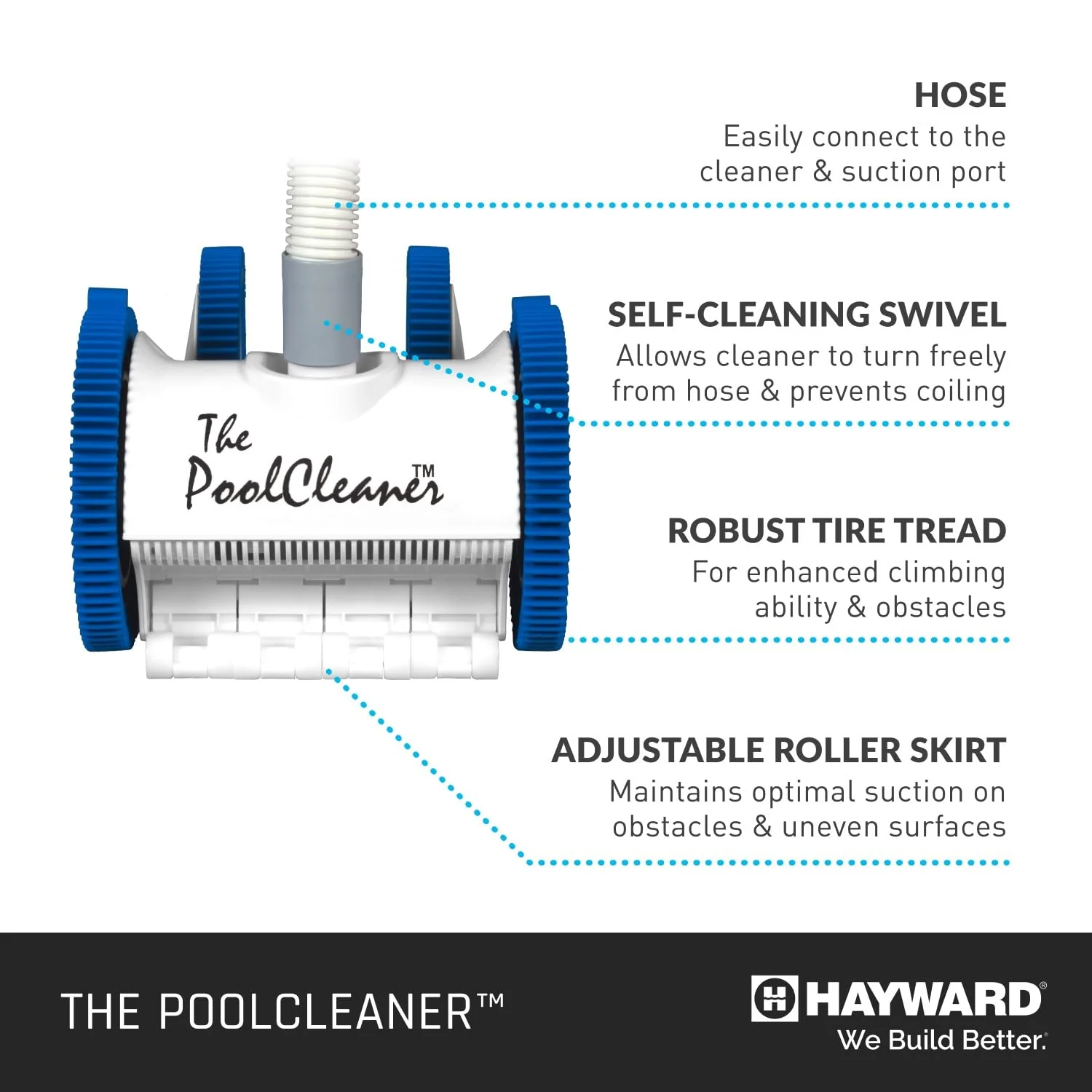 Hayward W3PVS40JST Poolvergnuegen Suction Pool Cleaner, Automatic Vacuum for In-Ground Pools up to 20 x 40 ft. - Image 2