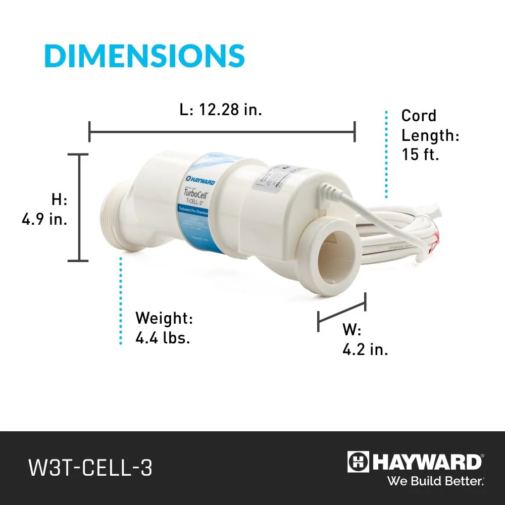 Hayward W3T-Cell-3 TurboCell Salt Cell for Pool Chlorination, In-Ground Swimming Pools up to 15,000 Gallons - Image 3