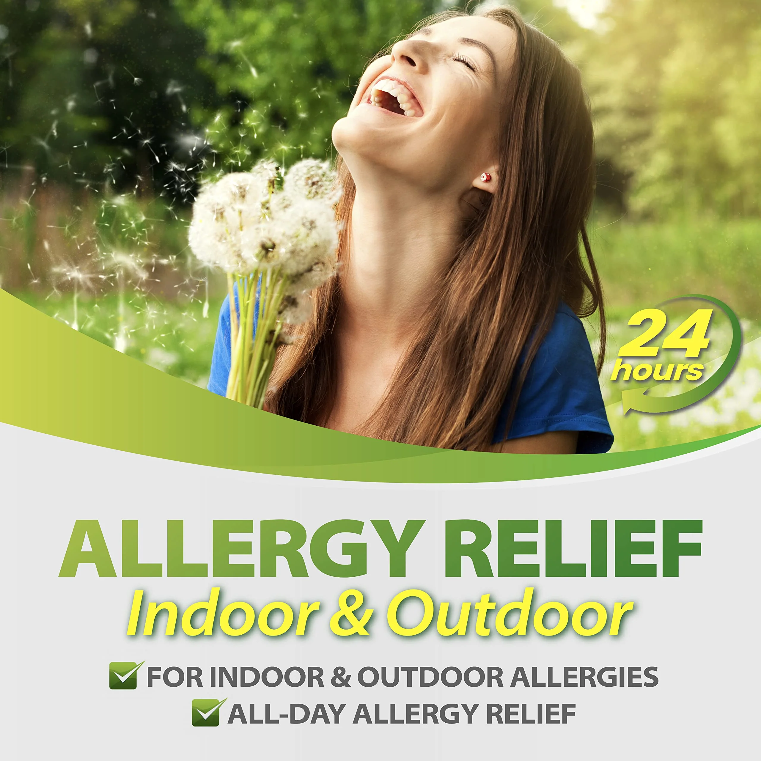 HealthA2Z® Allergy Relief | Cetirizine 10mg | All Day Allergy Relief | Indoor & Outdoor | Relief from Itchy Throat, Sneezing, Runny Noses (250 Count (Pack of 1)) - Image 5