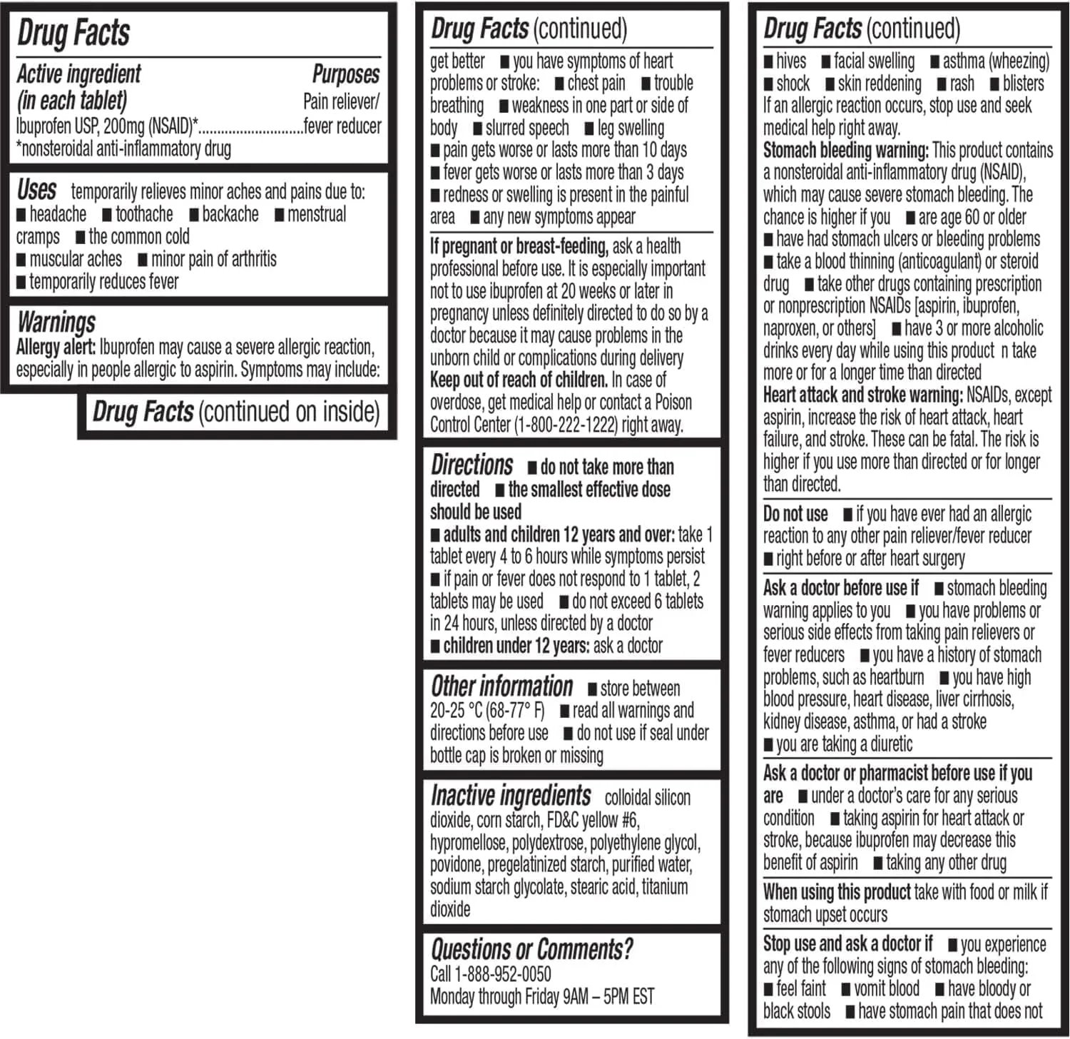 HealthA2Z® Ibuprofen 200mg | Pain Relief | Body Aches | Headache | Arthritis | Cramps | Back Pain | Fever Reducer… (30 Counts (Pack of 3)) - Image 6