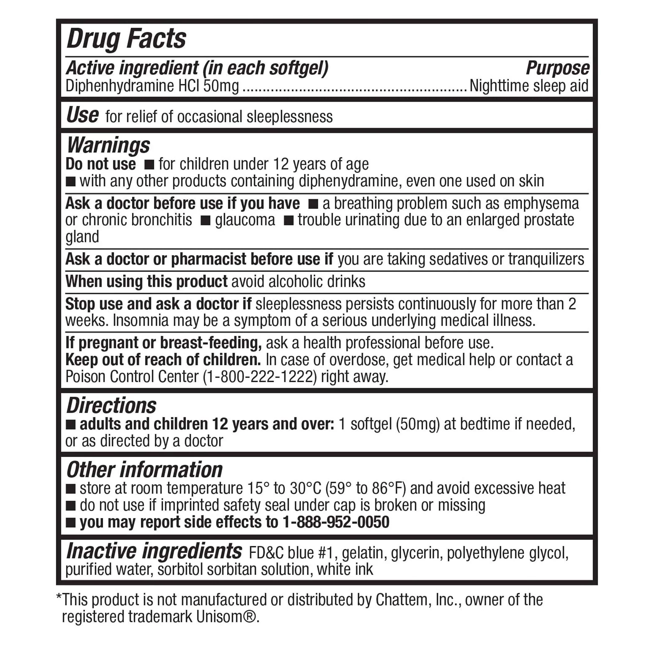 HealthA2Z Sleep Aid, Diphenhydramine Softgels, 50mg, Supports Deeper, Restful Sleeping, Non Habit-Forming (100 Counts) - Image 3