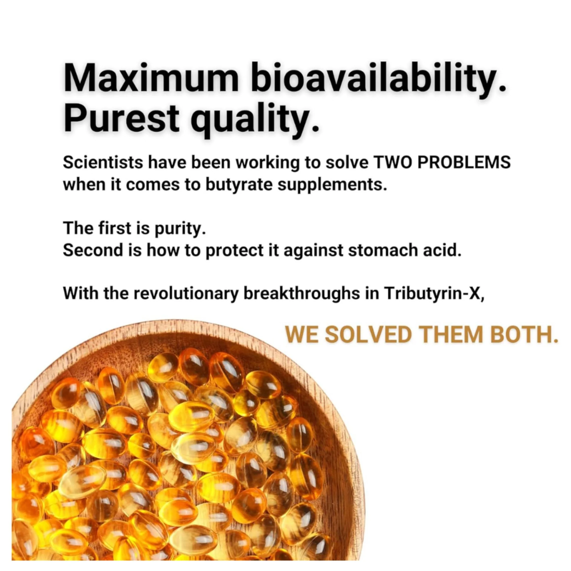 Healthy Gut Tributyrin-X | Most Bioavailable Butyrate Postbiotic for Gut Health & Leaky Gut Support | 99% Pure w/Zero Odor | 30 Softgels - Image 4