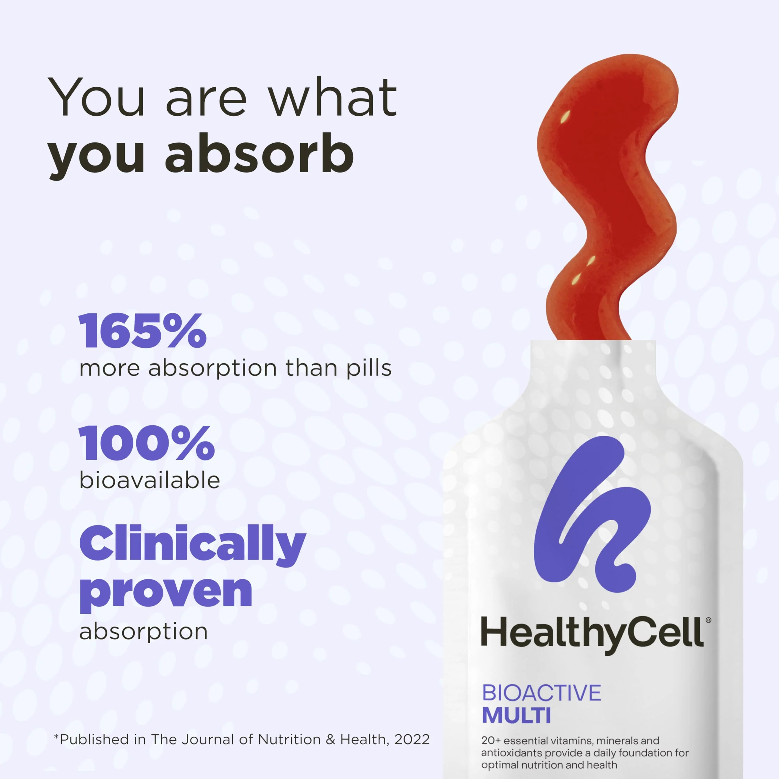 Healthycell Bioactive Daily Liquid Multivitamin for Men & Women – 20+ Essential Vitamins, Minerals & Antioxidants for Brain, Heart, Immunity, Energy, Skin & Hair Support - 30 Gel Packs - Image 5