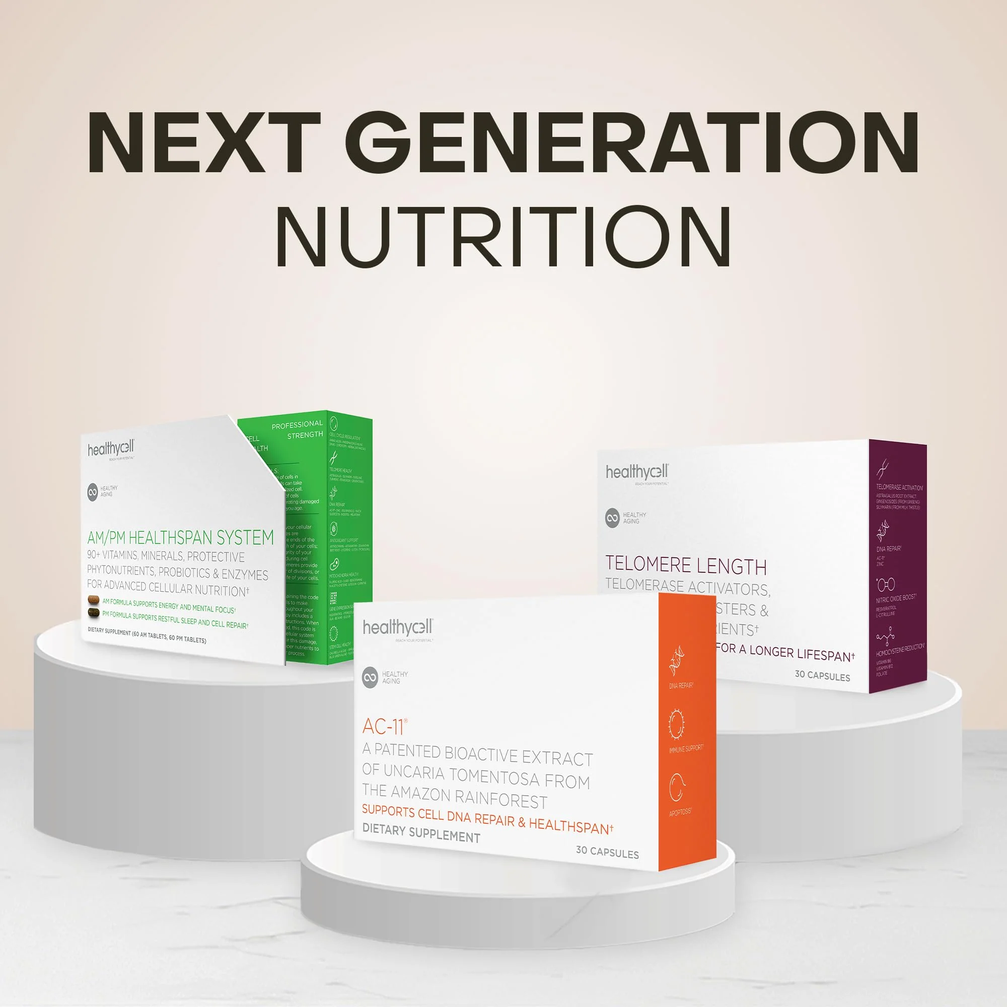 Healthycell Telomere Length Supplement - Anti-Aging Telomere Lengthening Supplements with Phytonutrients & Vitamins for Cellular Health - AC-11, Astragalus & Resveratrol - 30 Capsules - Image 2