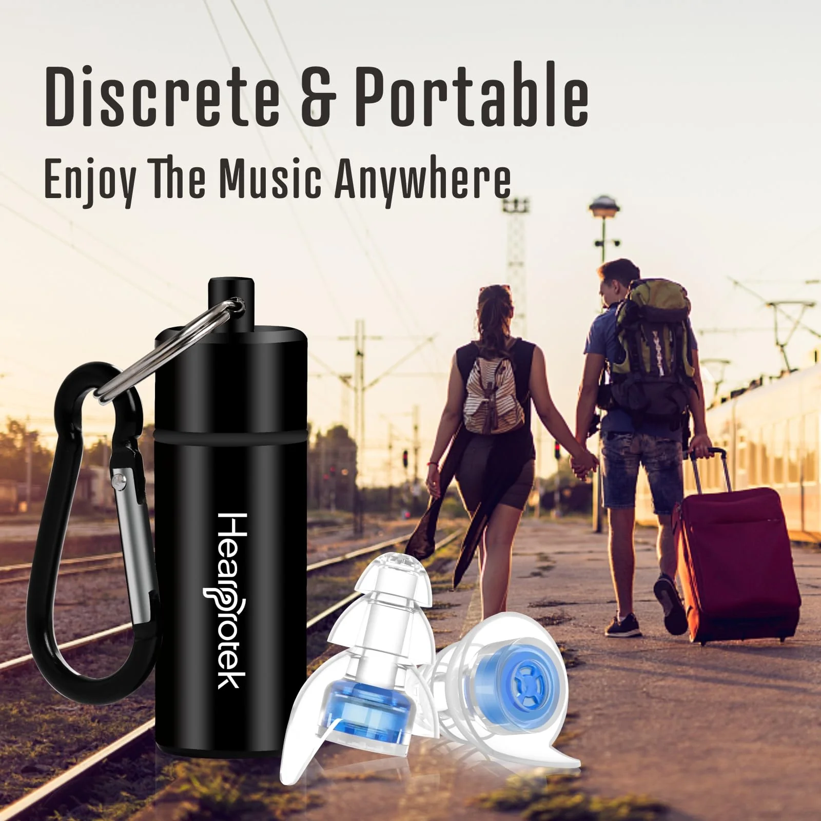 Hearprotek Concert Ear Plugs, 2Pairs Reusable high Fidelity Musician Ear Plugs for Concerts Loud Music-Noise Reduction Ear Protection earplugs for Rave,Festival,Music,Tinnitus Relief - Image 7