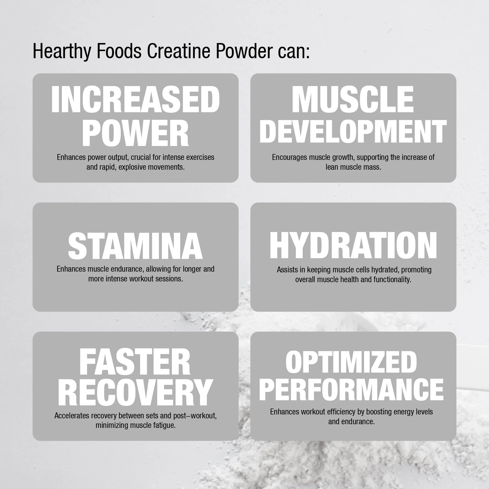 HEARTHY FOODS Creatine Monohydrate Micronized Powder 500G - 100 Servings, 5000mg Per Serving (5g) - for Men & Women Muscle Growth & Recovery - UNFLAVORED - Image 5