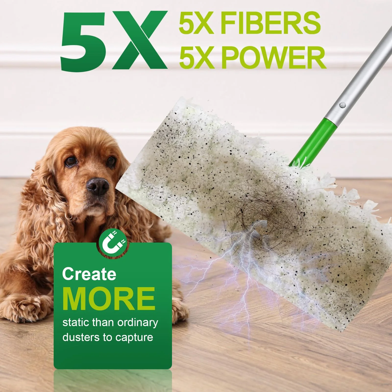 Heavy Duty Dry Sweeping Cloths Compatible with Sweeper Mop, Microfiber Duster Mop Pads Refills for Cleaning Hardwood Floor Dust and Pet Hair, Disposable (100) - Image 7