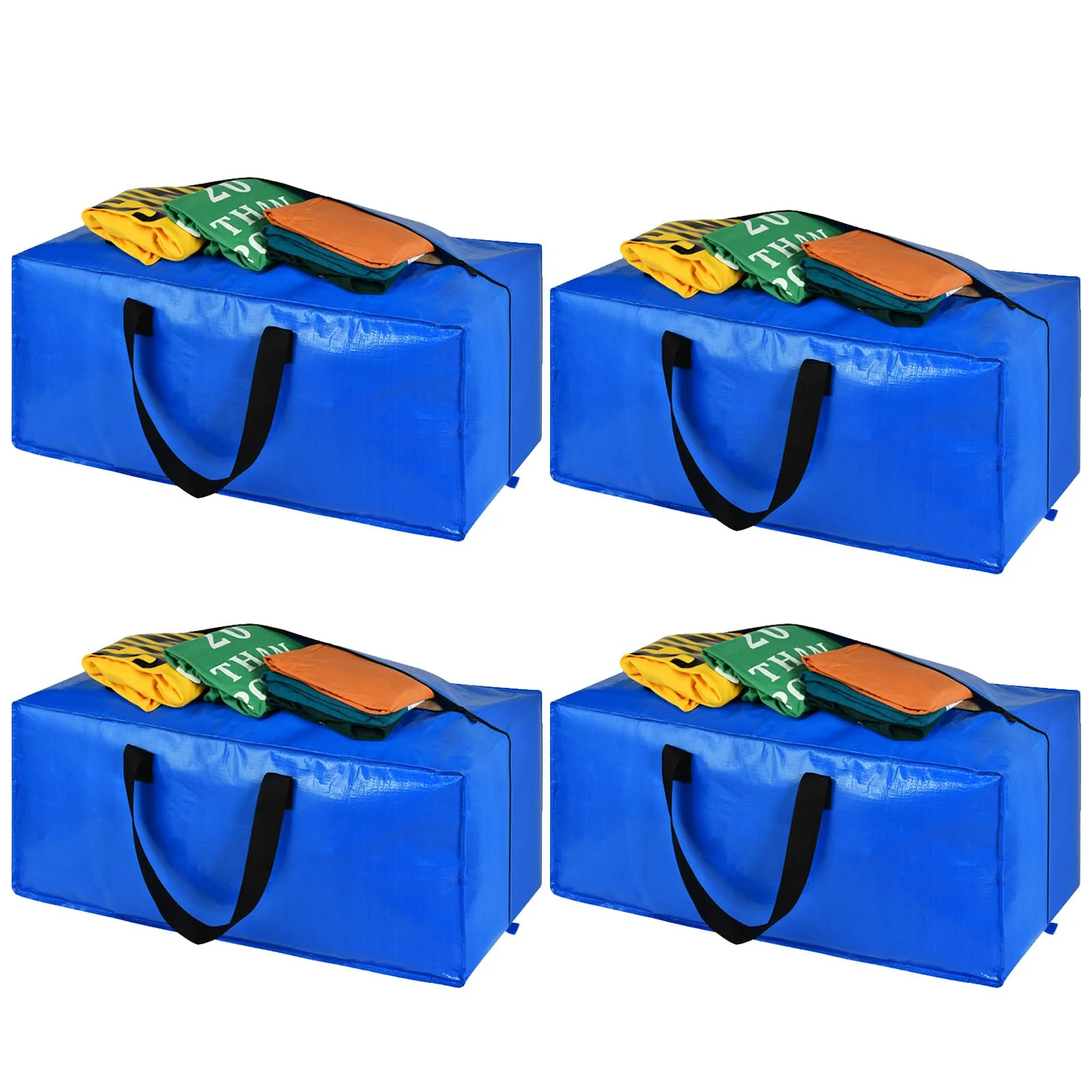 Heavy Duty Extra Large Storage Bags, XL Moving Bags for College Dorm Essentials, Moving Supplies Compatible with IKEA Frakta Cart, 4 Packs