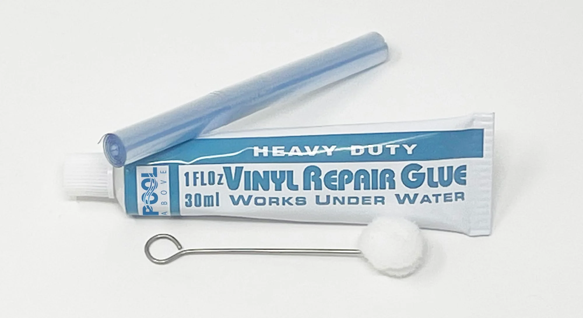 Heavy Duty Vinyl Repair Patch Kit for Above-Ground Pool Liner Repair; Glue and Patch Inflatables; Boat; Raft; Kayak; Air Beds; Inflatable Mattress Repair Blue - Image 2