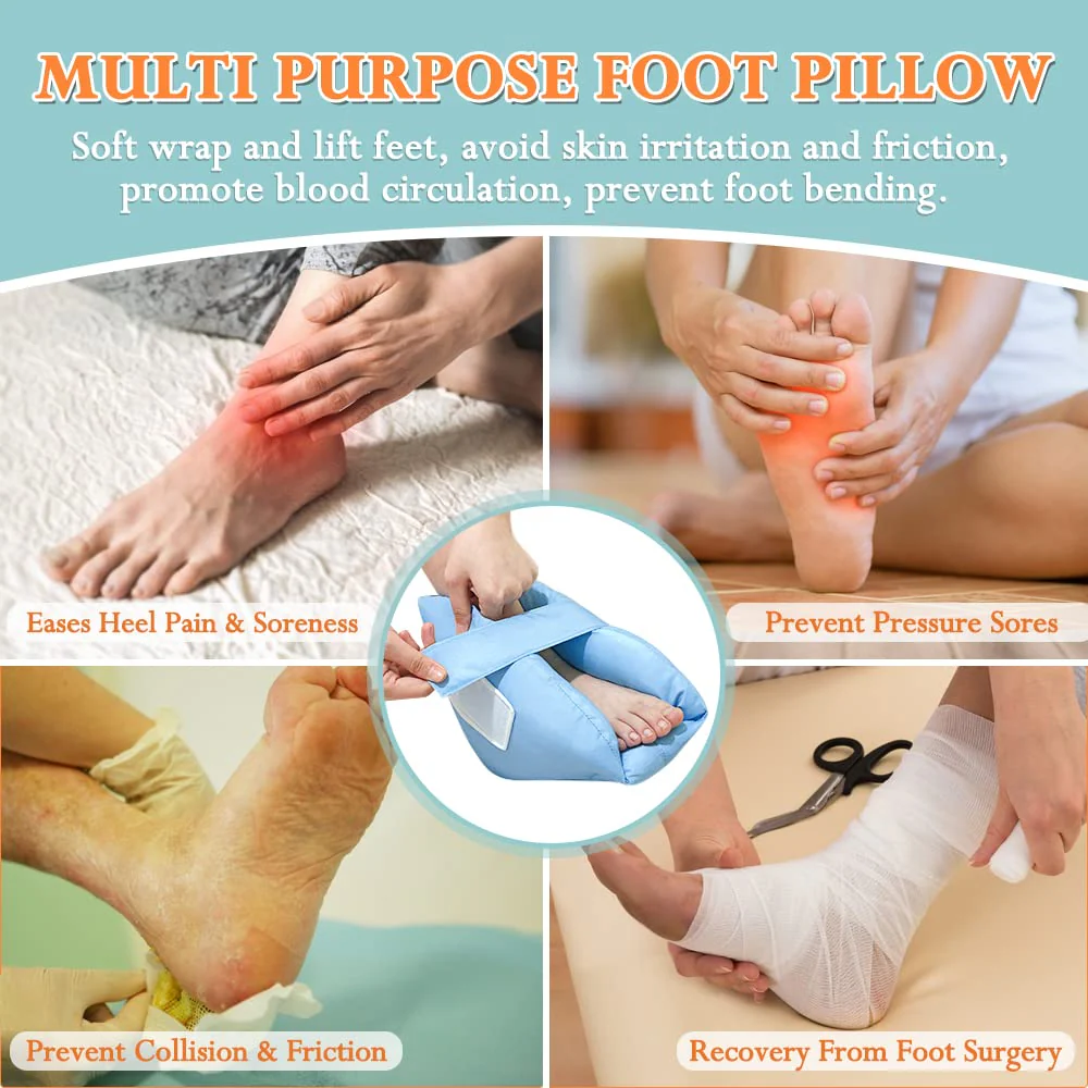 Heel Cushion Protector Foot Boot for Injuries Foot Elevation Pillow Ankle Protector Bed Sore Cushion (1 Pair) Pain Pressure Relief From Sores And Ulcers - Image 6