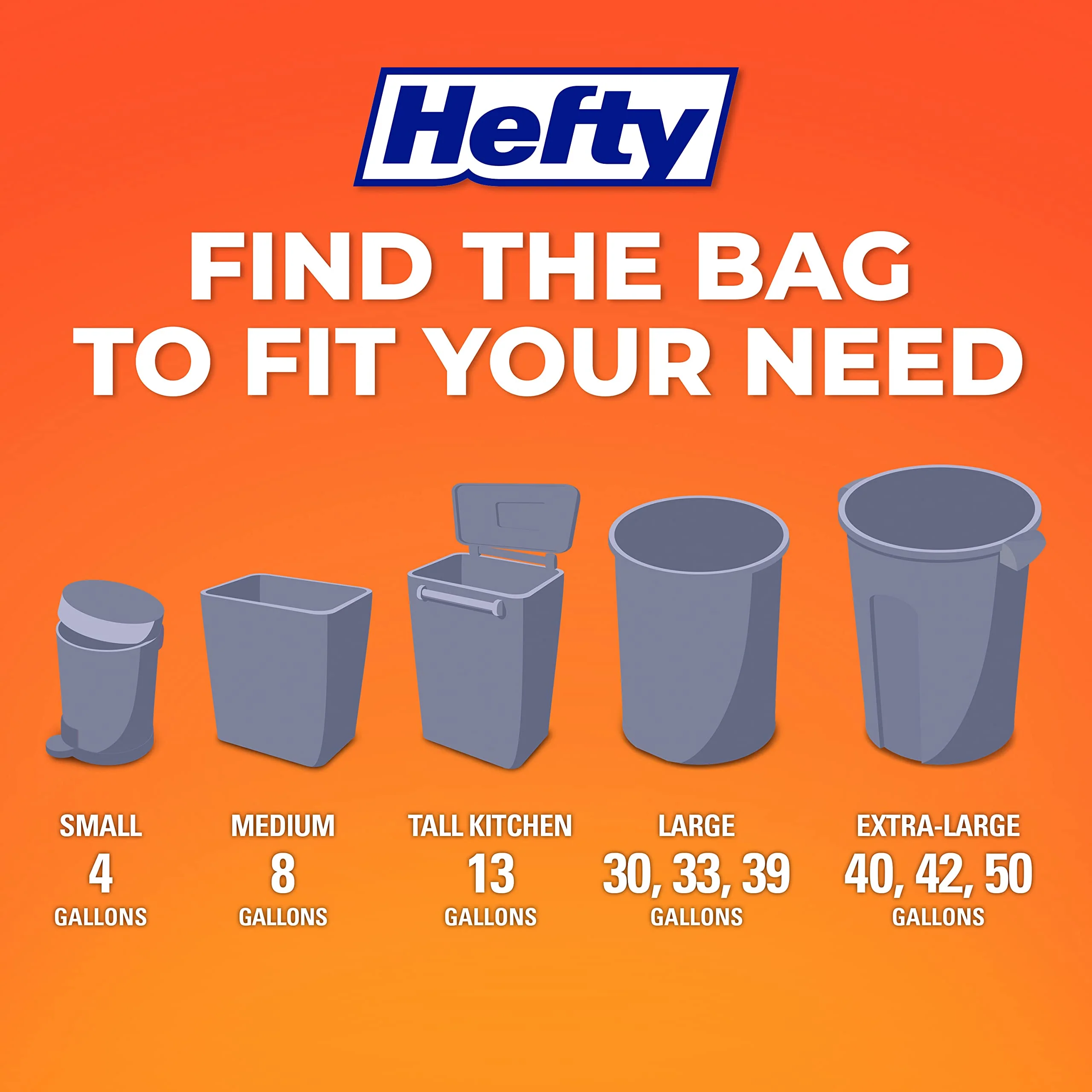 Hefty Flap Tie Small Trash Bags - Clean Burst, 26 Count, Pack of 12 - Image 6