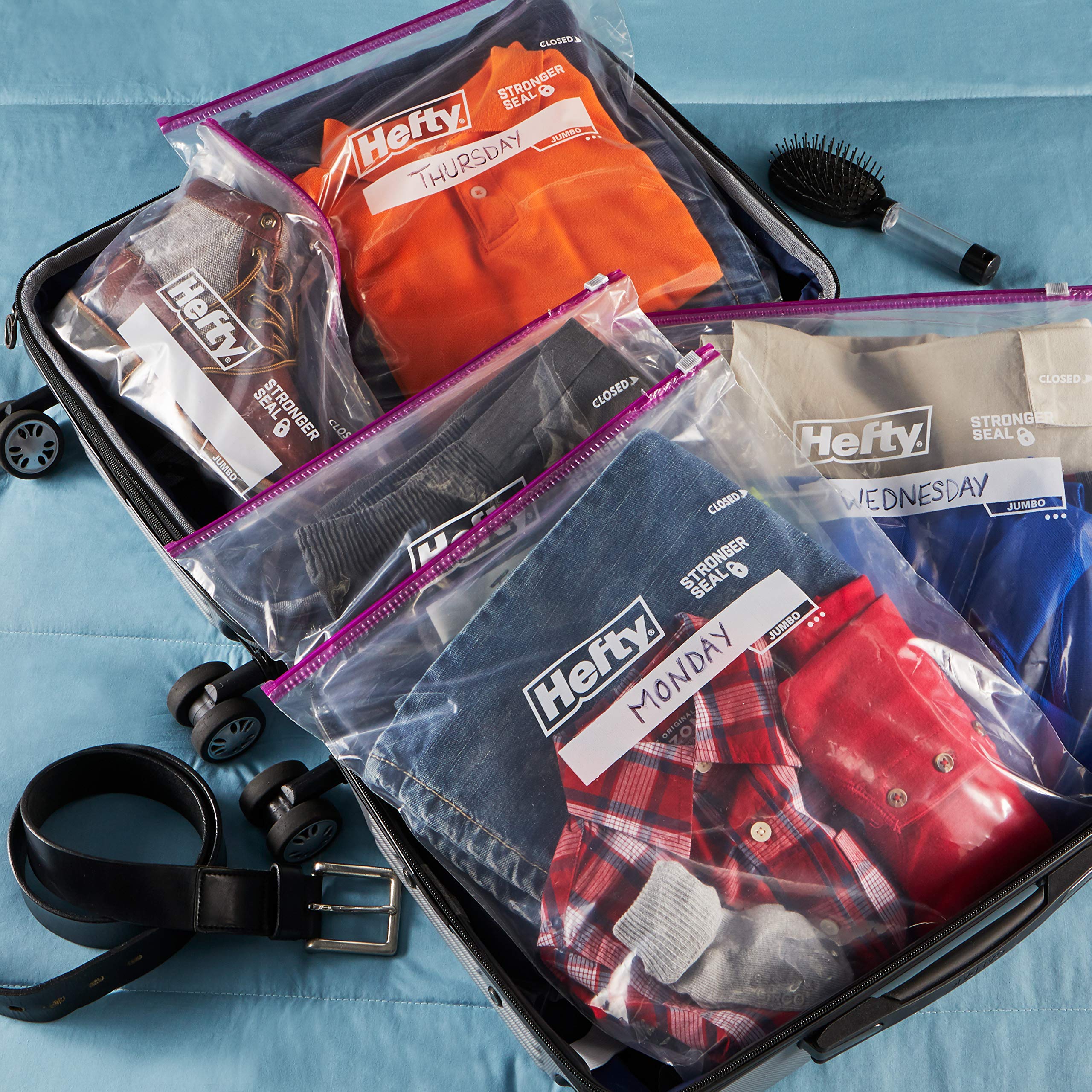Hefty Slider Jumbo Storage Bags, 2.5 Gallon Size, 12 Count - Image 4