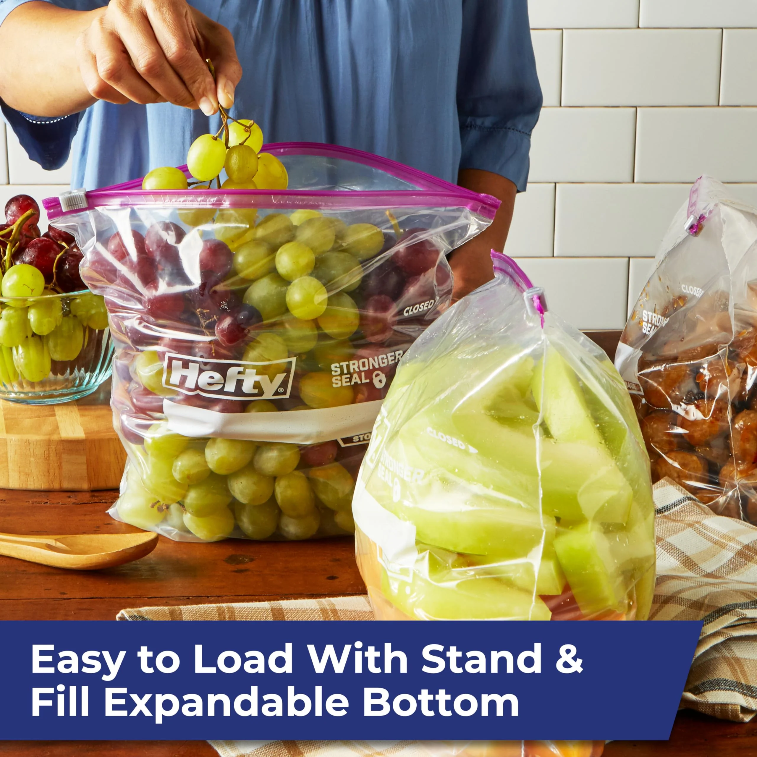 Hefty Slider Kitchen Storage Bags, Gallon Size, 66 Count (Pack of 4) - Image 5