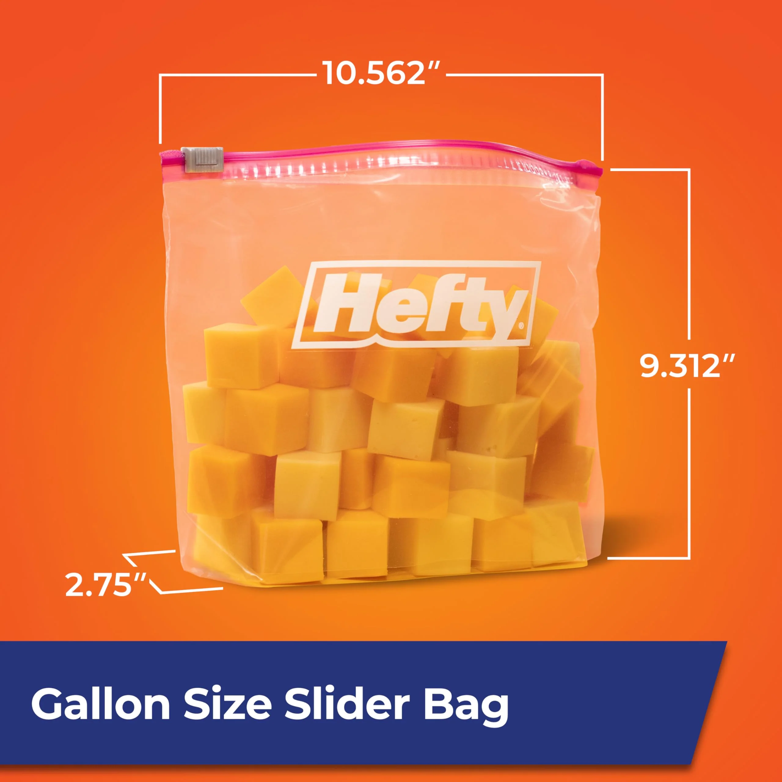 Hefty Slider Kitchen Storage Bags, Gallon Size, 66 Count (Pack of 4) - Image 7