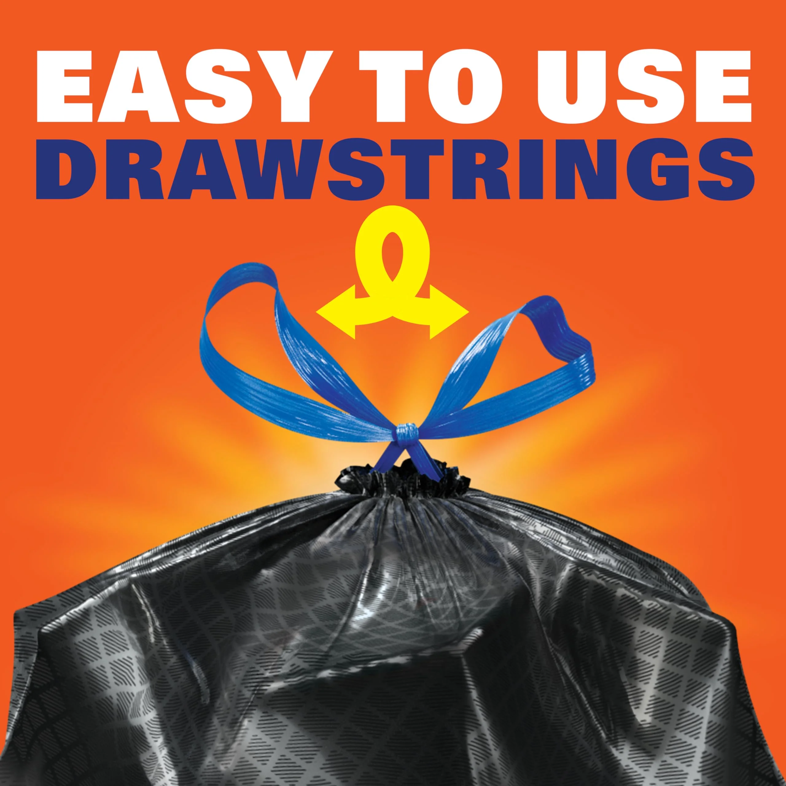 Hefty Ultra Strong 13 Gallon Trash Bags, Black Tall Kitchen Trash Bags 13 Gallon Size, Break Resistant Drawstring Enclosure, Continuous Odor Control, Blackout, Clean Burst Scent, 80 Bags - Image 5