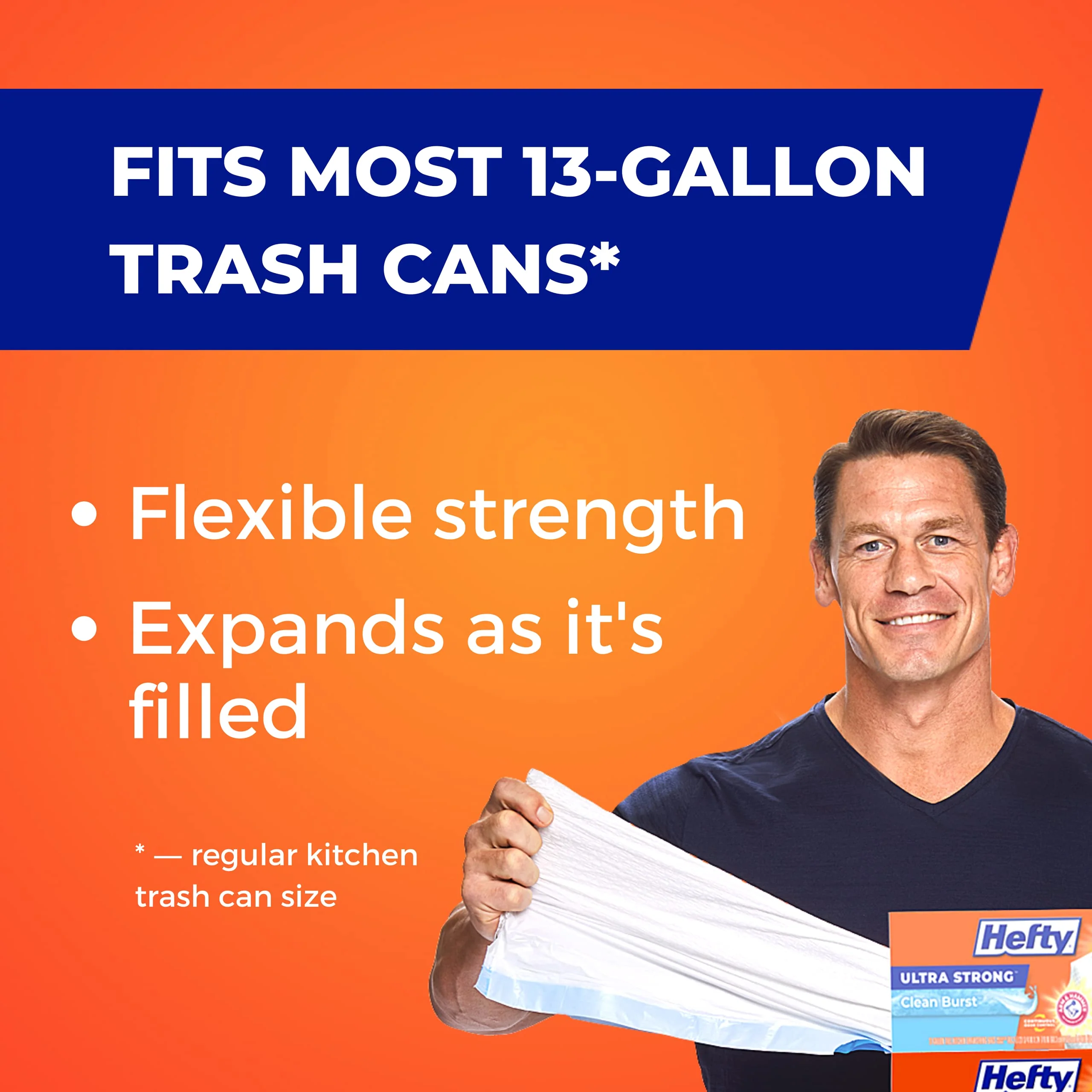 Hefty Ultra Strong 13 Gallon Trash Bags, Tall Kitchen Trash Bags 13 Gallon Size, Drawstring Closure, Continuous Odor Control, White, Citrus Twist Scent, 80 Bags - Image 6