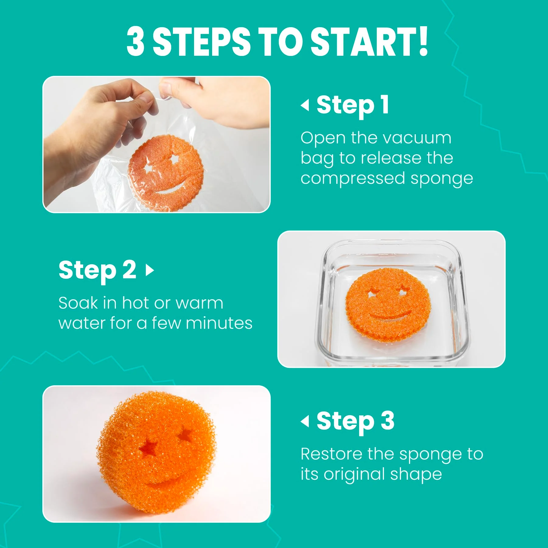 HELIME Scrub Sponges Dish Scrubber, Non-Scratch Multi-Functional Color Sponge, Temperature Controlled Cleaning Pads, Dishwasher Safe for Kitchen, Bathroom, Stain Odor Resistant BPA Free Polymer Foam - Image 4
