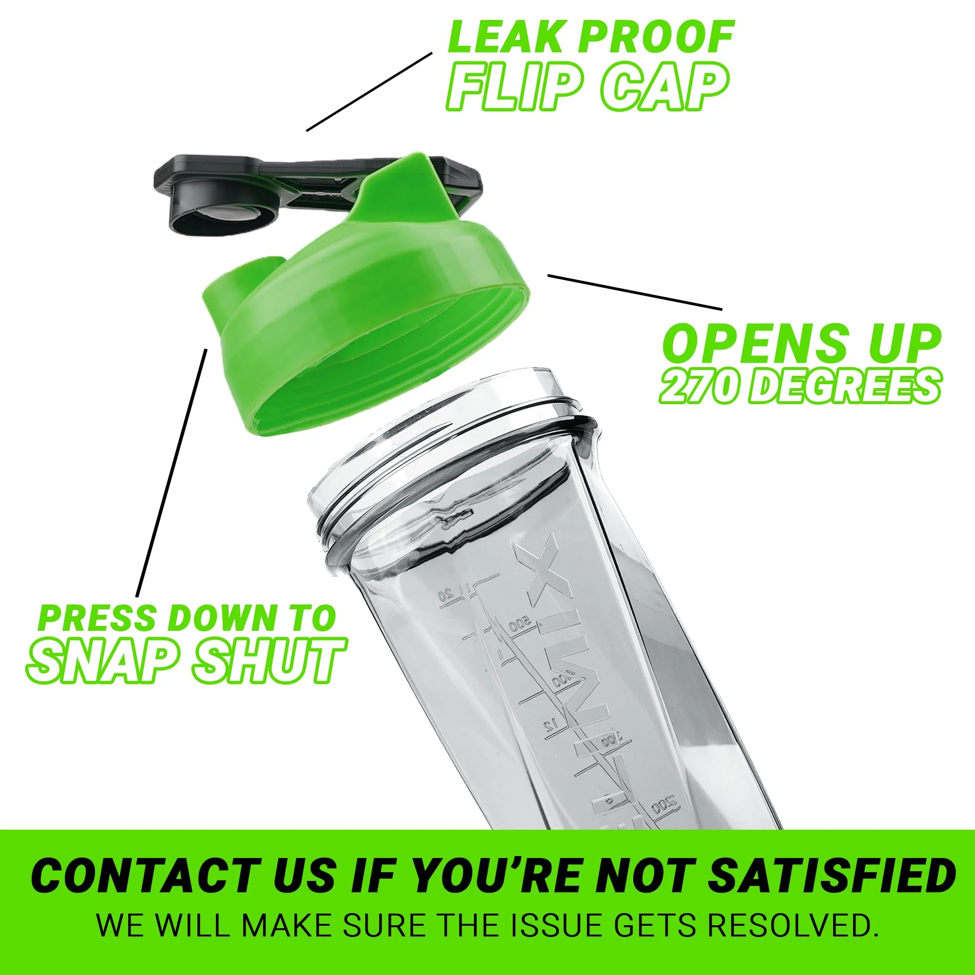 HELIMIX 2.0 Vortex Blender Shaker Bottle Holds upto 28oz | No Blending Ball or Whisk | USA Made | Portable Pre Workout Whey Protein Drink Shaker Cup | Mixes Cocktails Smoothies Shakes | Top Rack Safe - Image 6