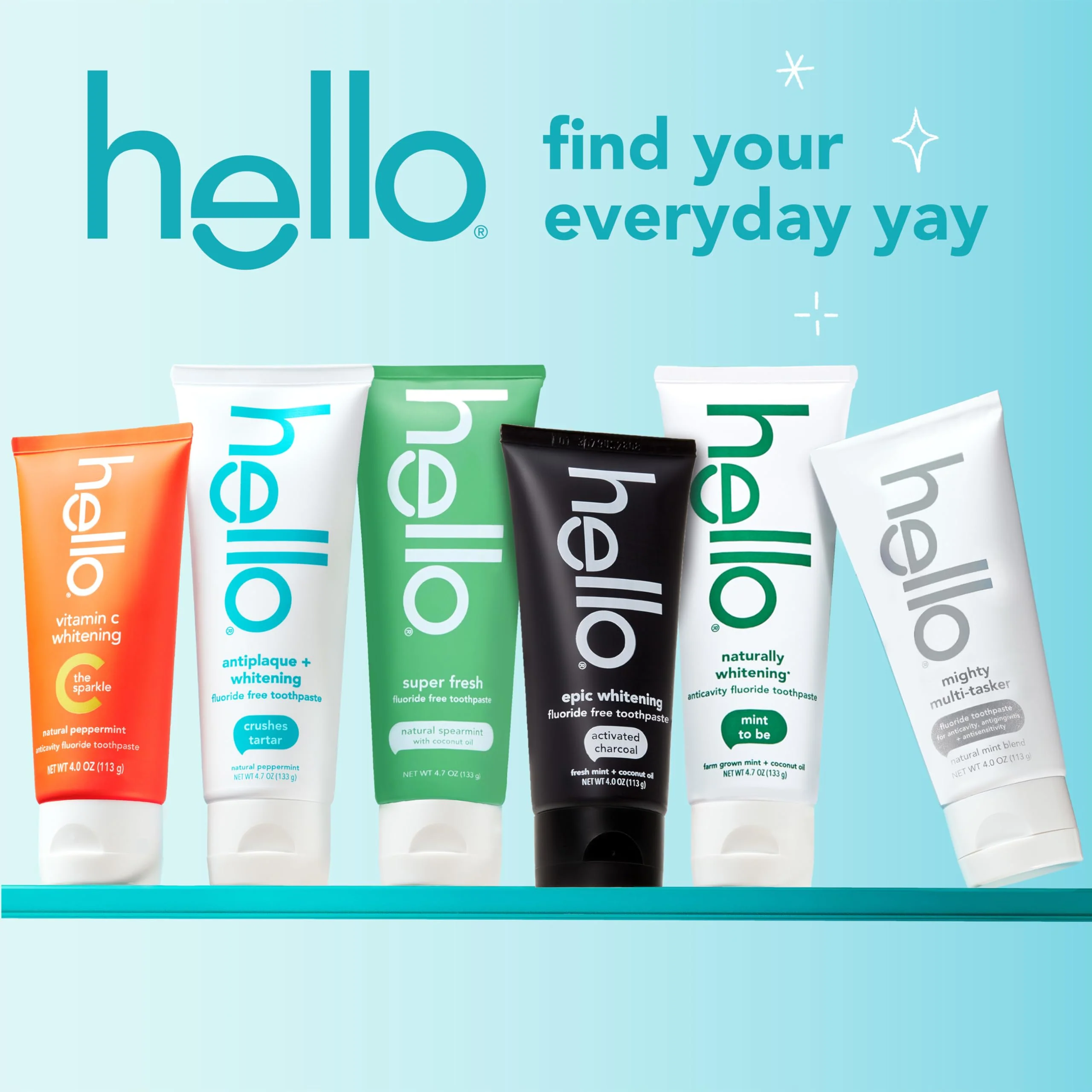 hello Antiplaque and Whitening Fluoride Free Toothpaste, Whitening Toothpaste with Coconut Oil and Tea Tree Oil, Helps Whiten Teeth, Natural Peppermint, 3 Pack, 4.7 Oz Tubes - Image 7
