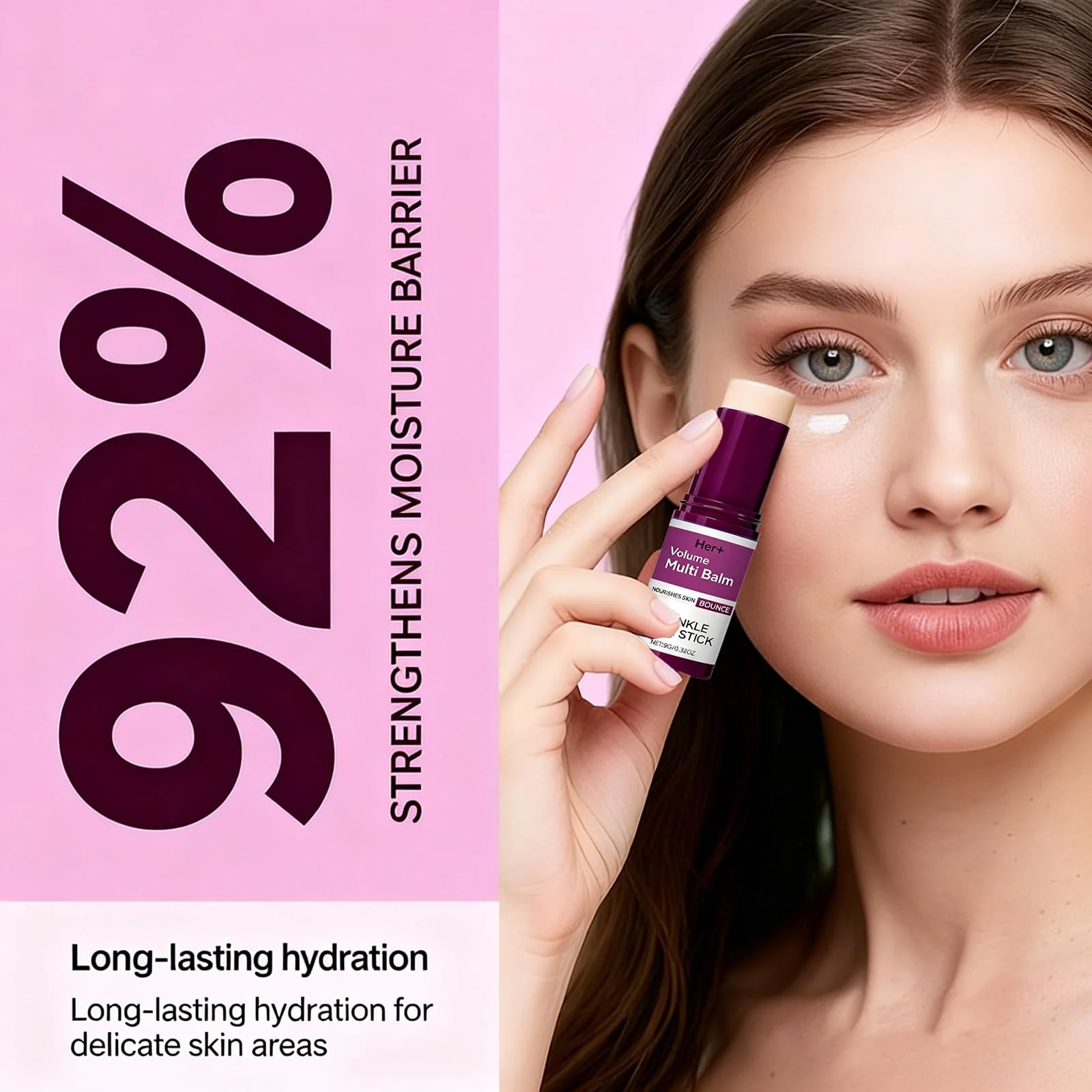Her+ Calcium Multi Balm Stick, Her+ Nutrition Volume Calcium Balm, Firming & Moisturizing, Korean Collagen Skincare, Anti-Wrinkle, Hydrating, Lifting Cream for Eyes, Face & Neck - Image 4