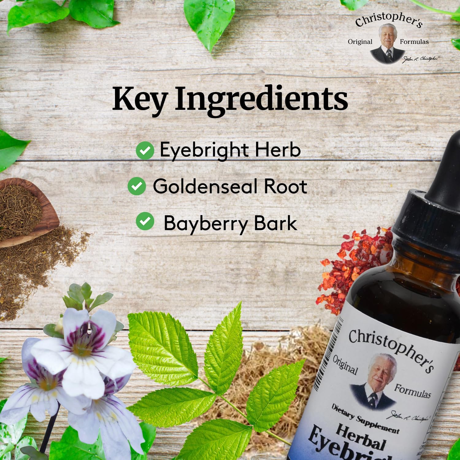 Herbal Eyebright Extract Christopher's Original Formulas 1 oz Liquid - Image 3
