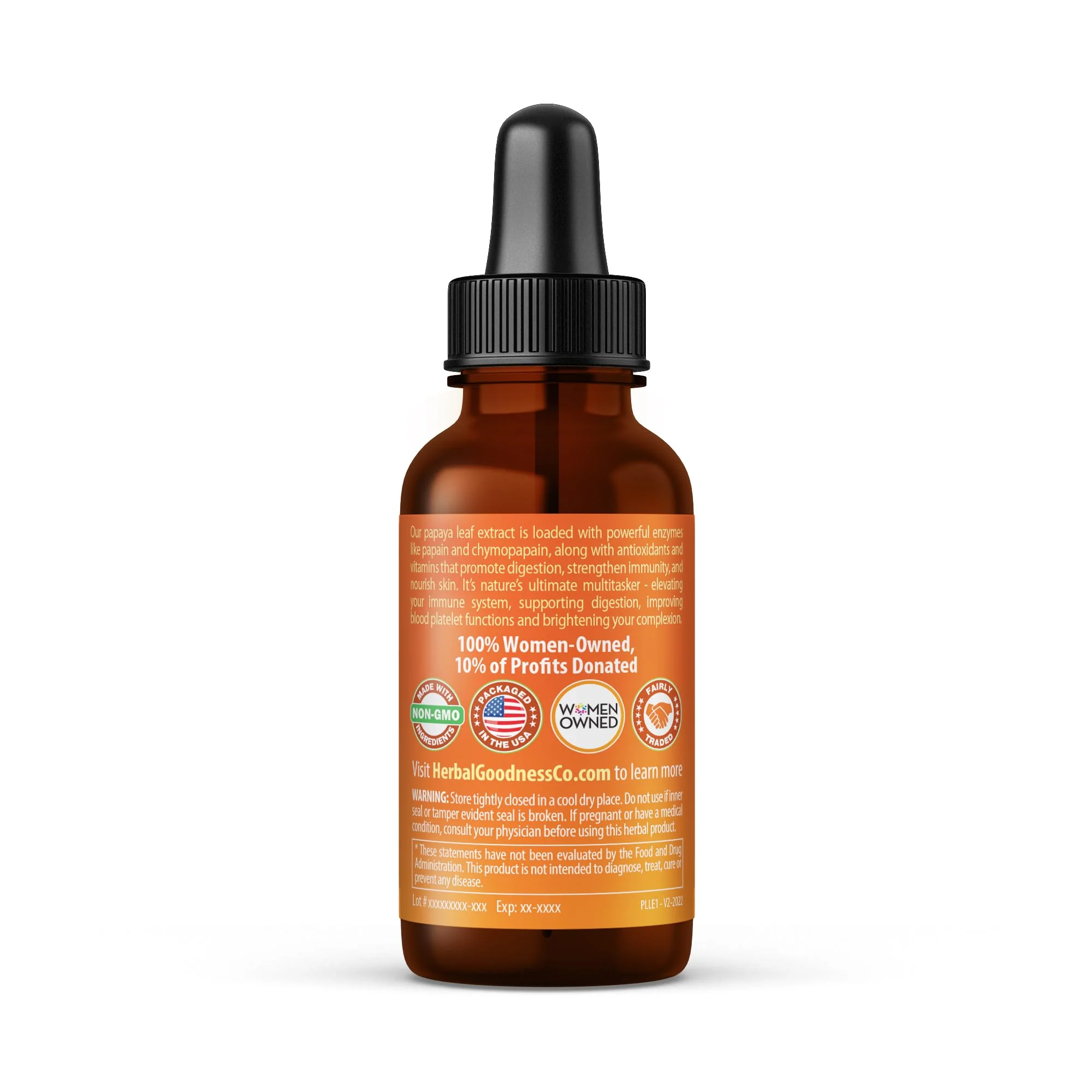 Herbal Goodness Papaya Leaf Extract 1oz – 15X Concentrated Organic Papaya Liquid Supplement | Papaya Enzyme Drops for Platelet Support, Digestive Health & Immune Support | Non-GMO, Vegan, Gluten-Free - Image 7