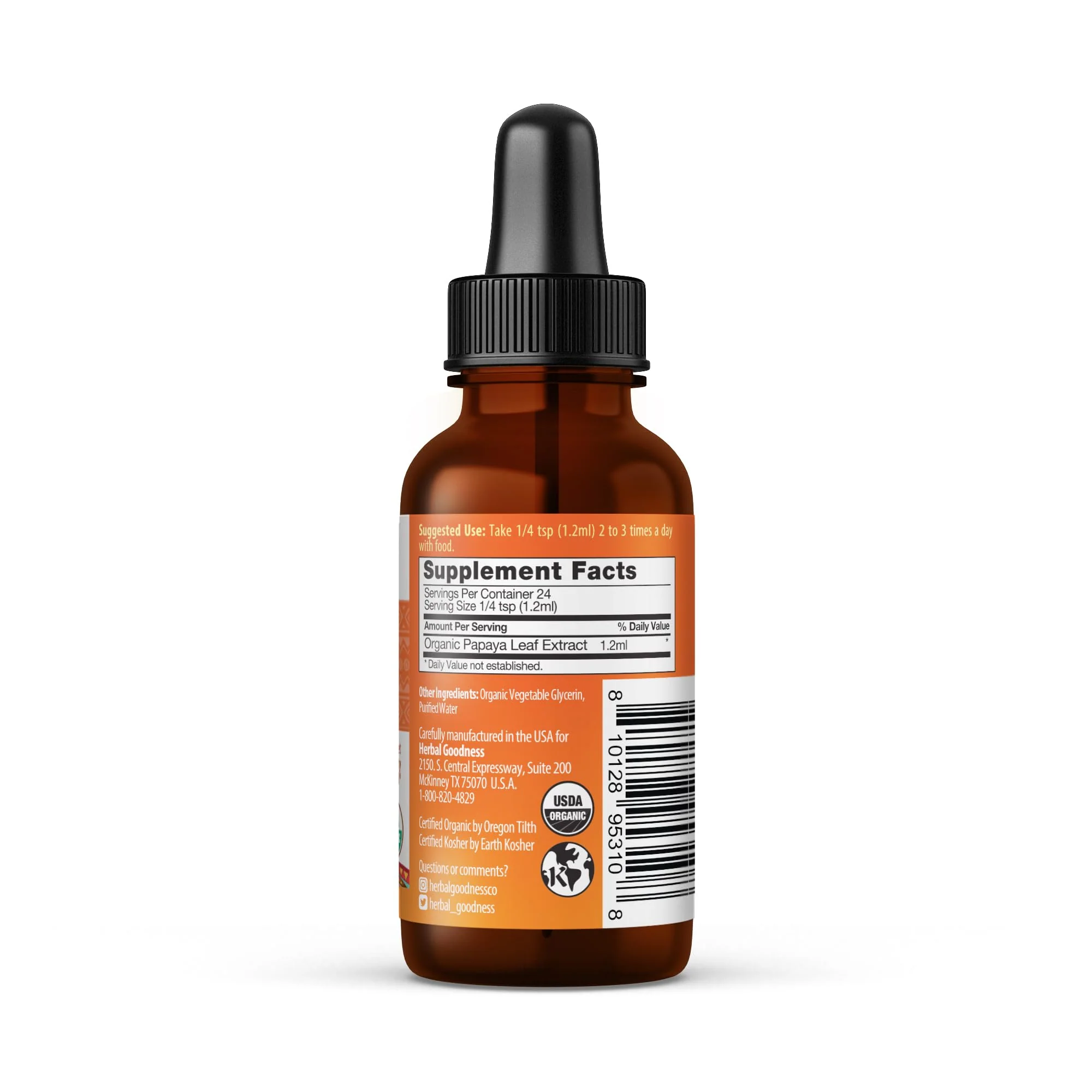 Herbal Goodness Papaya Leaf Extract 1oz – 15X Concentrated Organic Papaya Liquid Supplement | Papaya Enzyme Drops for Platelet Support, Digestive Health & Immune Support | Non-GMO, Vegan, Gluten-Free - Image 8