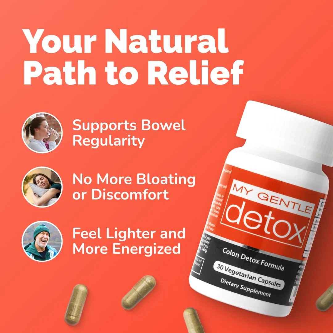 Herbal Nitro My Gentle Detox Cleanse for Women & Men - Poop Pills for Constipation Relief - Overnight Colon Cleanse Natural Supplement for Bloating & Discomfort (30 Capsules) - Image 4