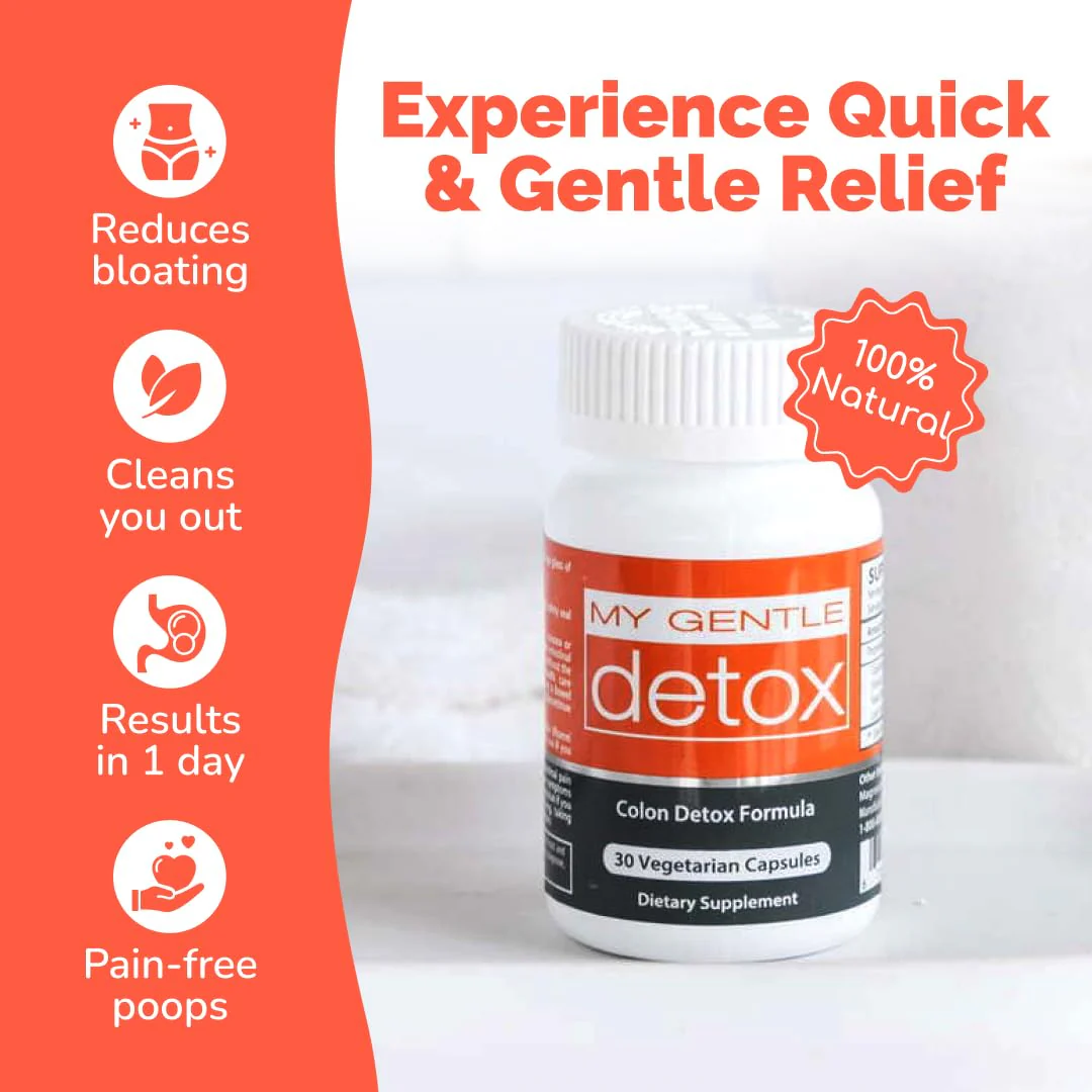 Herbal Nitro My Gentle Detox Cleanse for Women & Men - Poop Pills for Constipation Relief - Overnight Colon Cleanse Natural Supplement for Bloating & Discomfort (30 Capsules) - Image 6