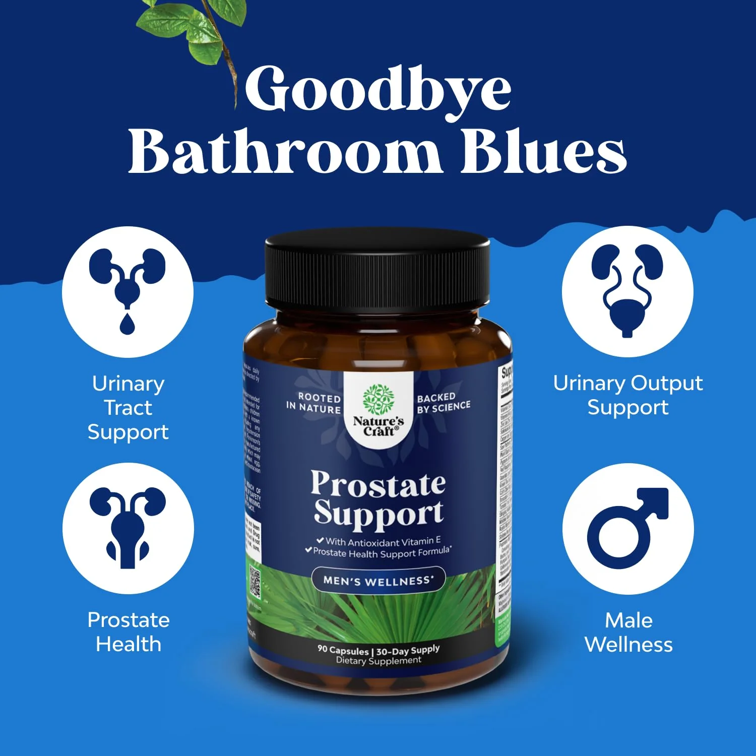 Herbal Prostate Supplement for Men - Potent Pygeum and Saw Palmetto Extract with Beta Sitosterol & Green Tea for Urinary Tract Support - Male Health Blend for Frequent Urination - 90 Capsules - Image 6