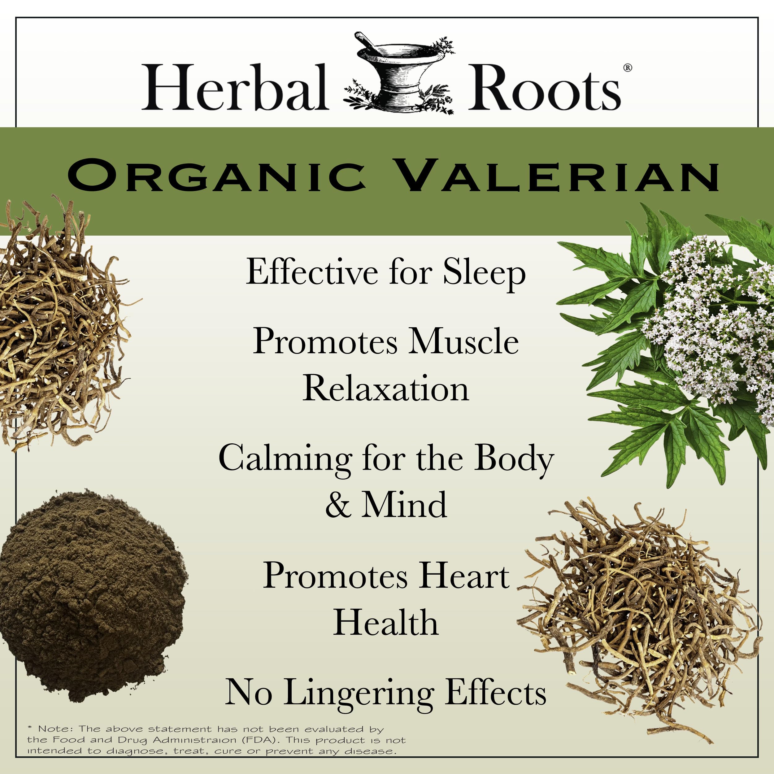 Herbal Roots Pure Organic Valerian Root Capsules - 900 mg - Non-Habit Forming with no Melatonin, Non-GMO - 60 Count Vegan Capsules, Herbal Supplement - Image 5