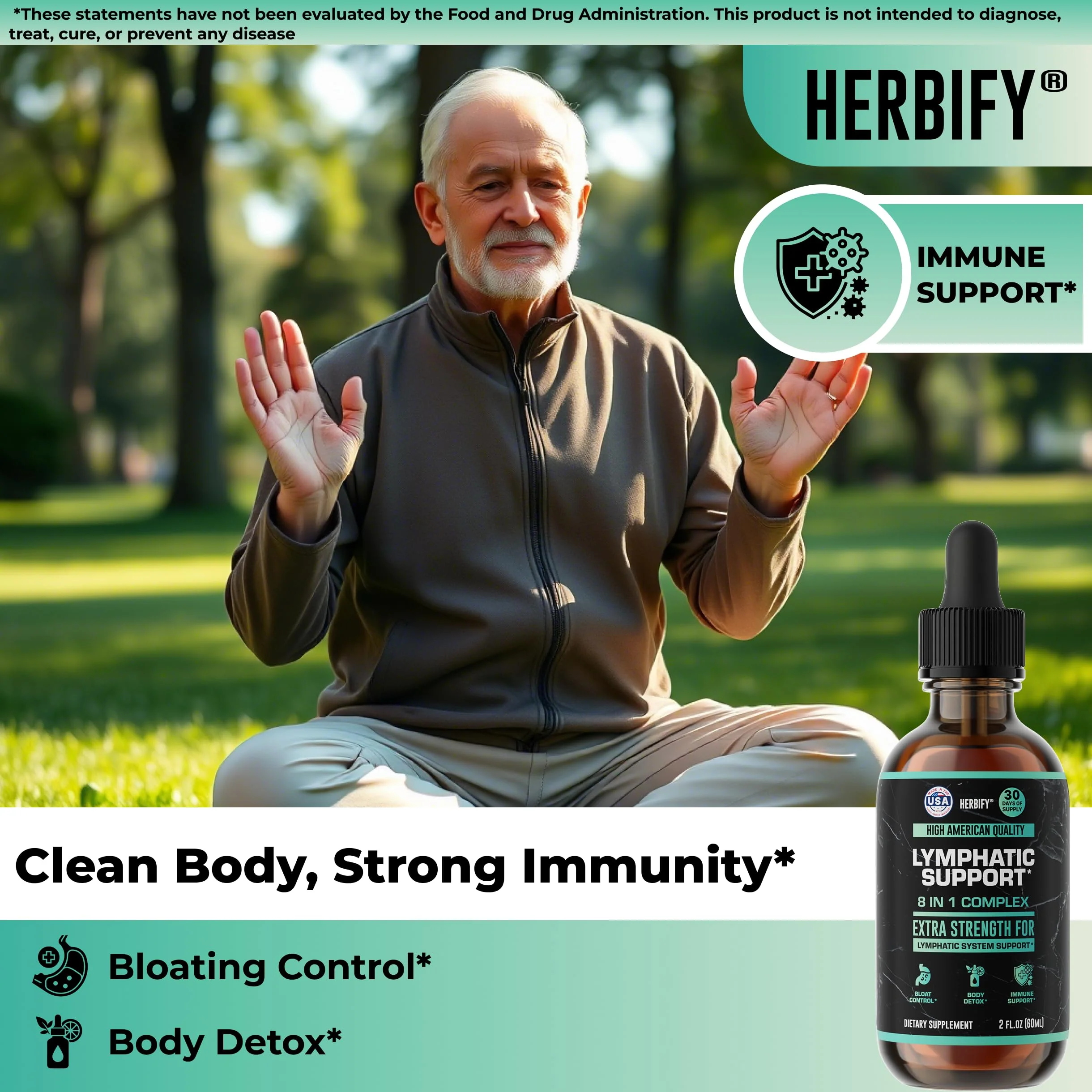 HERBIFY Lymphatic Drainage Drops for Liver Detox & Immune Support - Lymph System Support Drops - Detox Cleanse - 60 Days Supply - 2 Fl Oz Made in USA - Image 4