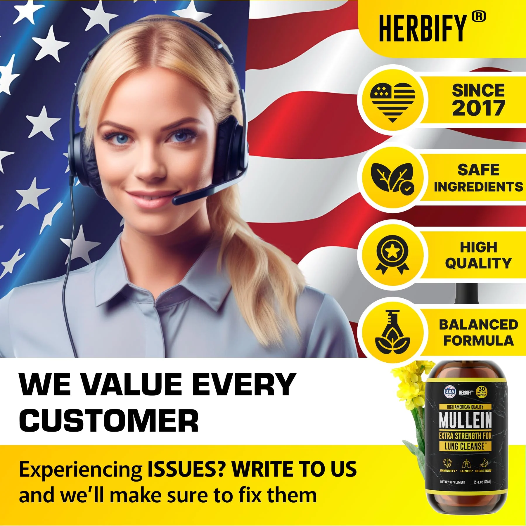 HERBIFY Mullein Extract 2 oz Tincture for Respiratory Health, Mullein Leaf and Flowers Blend (Verbascum Densiflorum) - Image 7
