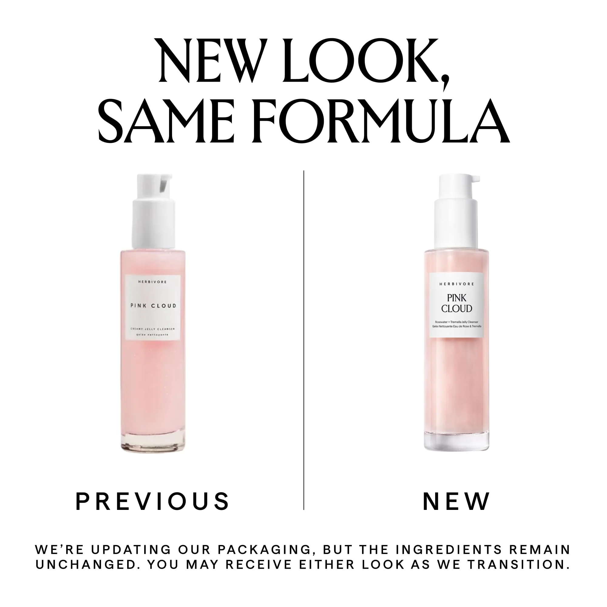 HERBIVORE Pink Cloud Creamy Jelly Cleanser | Hydrating Face Wash with Rosewater, Squalane + Tremella Mushroom, Gently Cleanses + Removes Makeup, Vegan, Plant-Based, Cruelty-Free 100 mL / 3.4 oz - Image 3